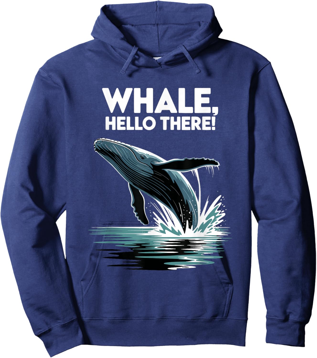 Humpback Whale Hello There Hoodie - Hoodie | Navy