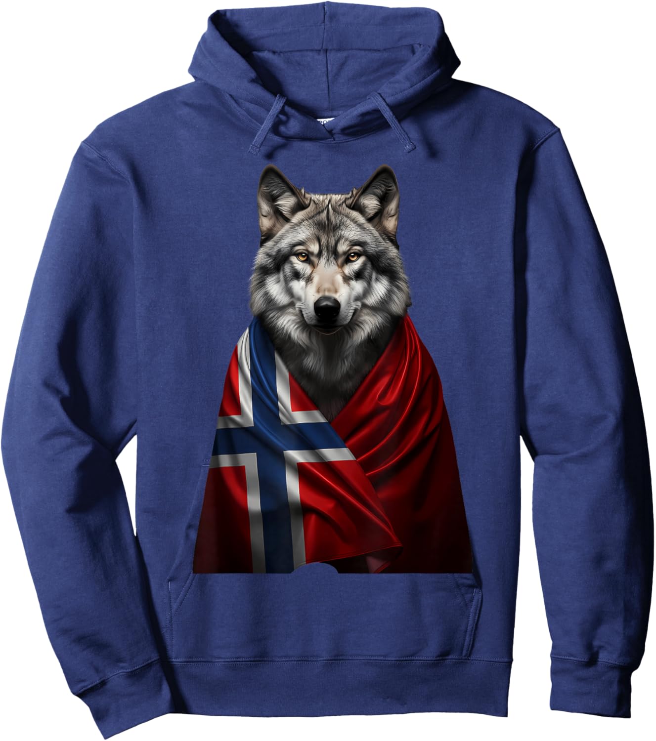 Norway Roots Wolf Norwegian Flag Norge Hoodie - Hoodie | Navy
