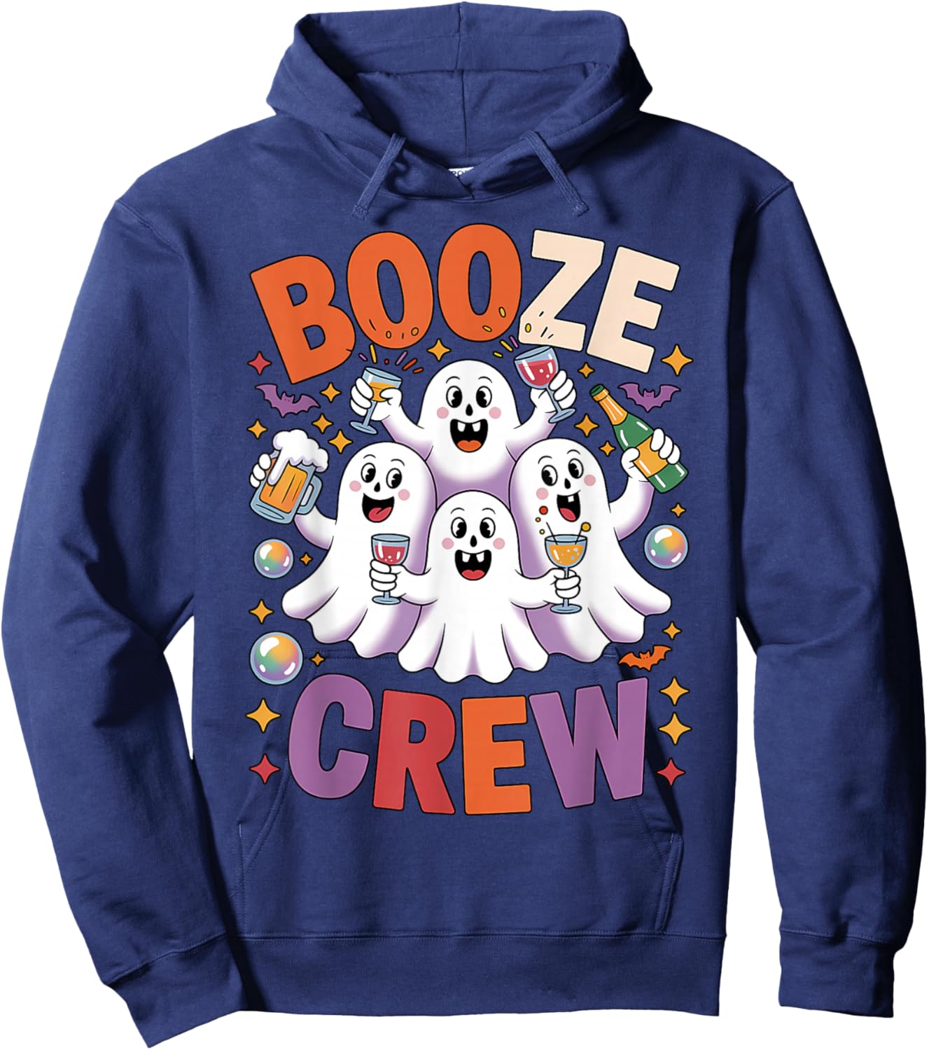 Booze Crew Halloween Drinking Group Costume Hoodie - Hoodie | Navy