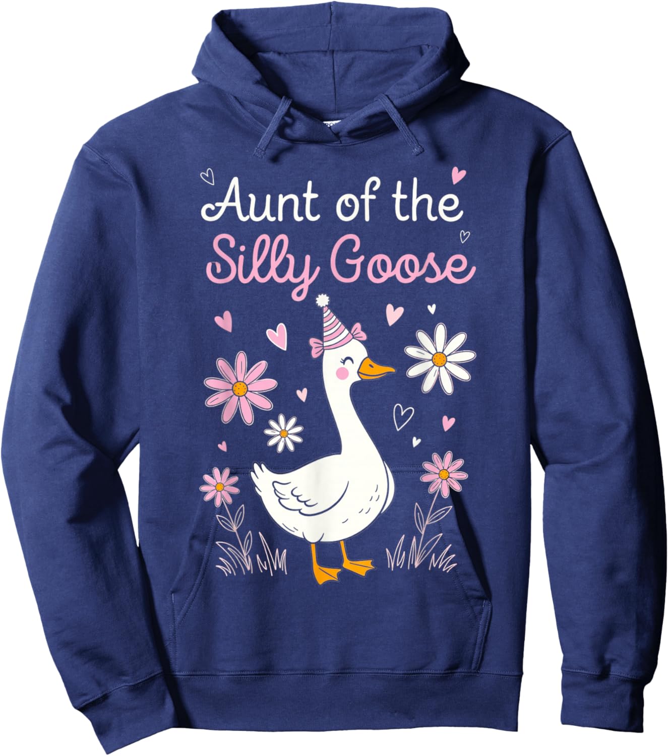Aunt of The Silly Goose Birthday Hoodie - Hoodie | Navy