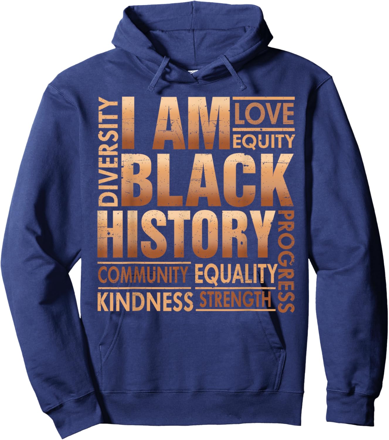 I Am Black History African American Men Boy Kid Hoodie - Hoodie | Navy