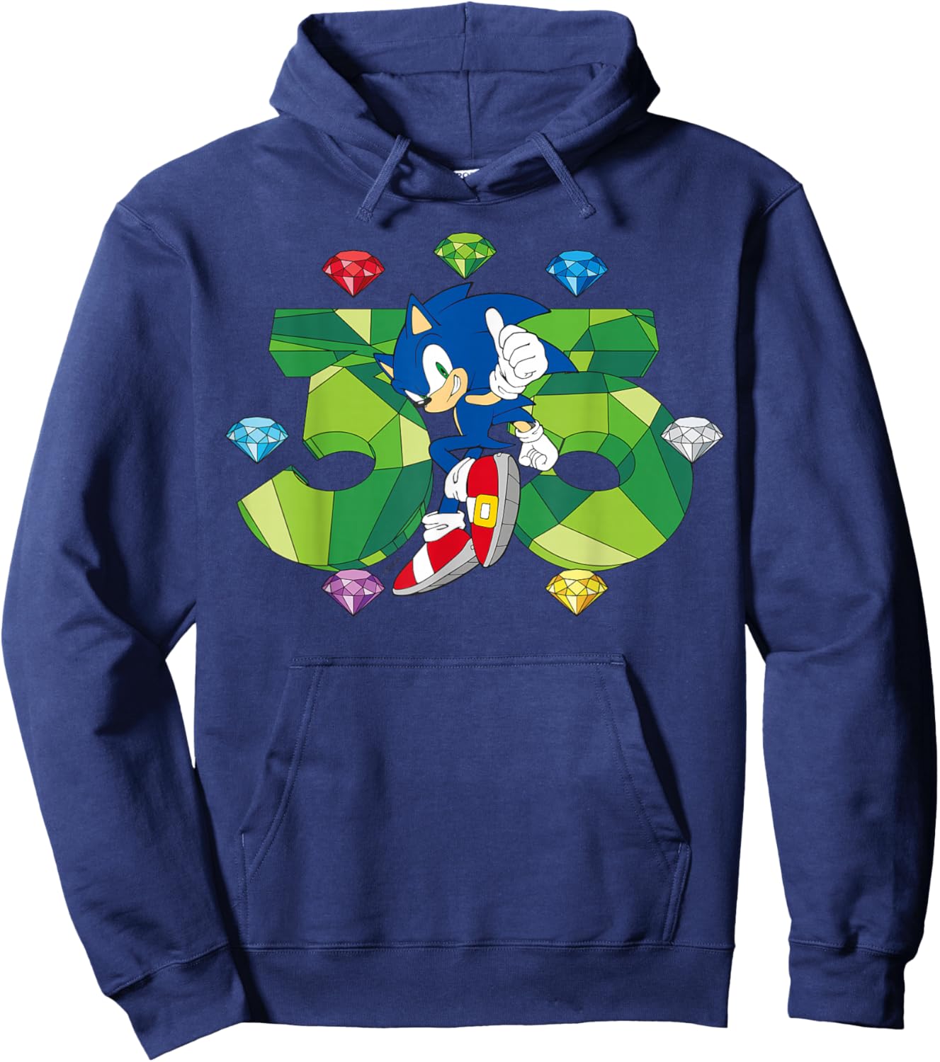 Sonic The Hedgehog - 35th Anniversary: Key Art Hoodie - Hoodie | Navy