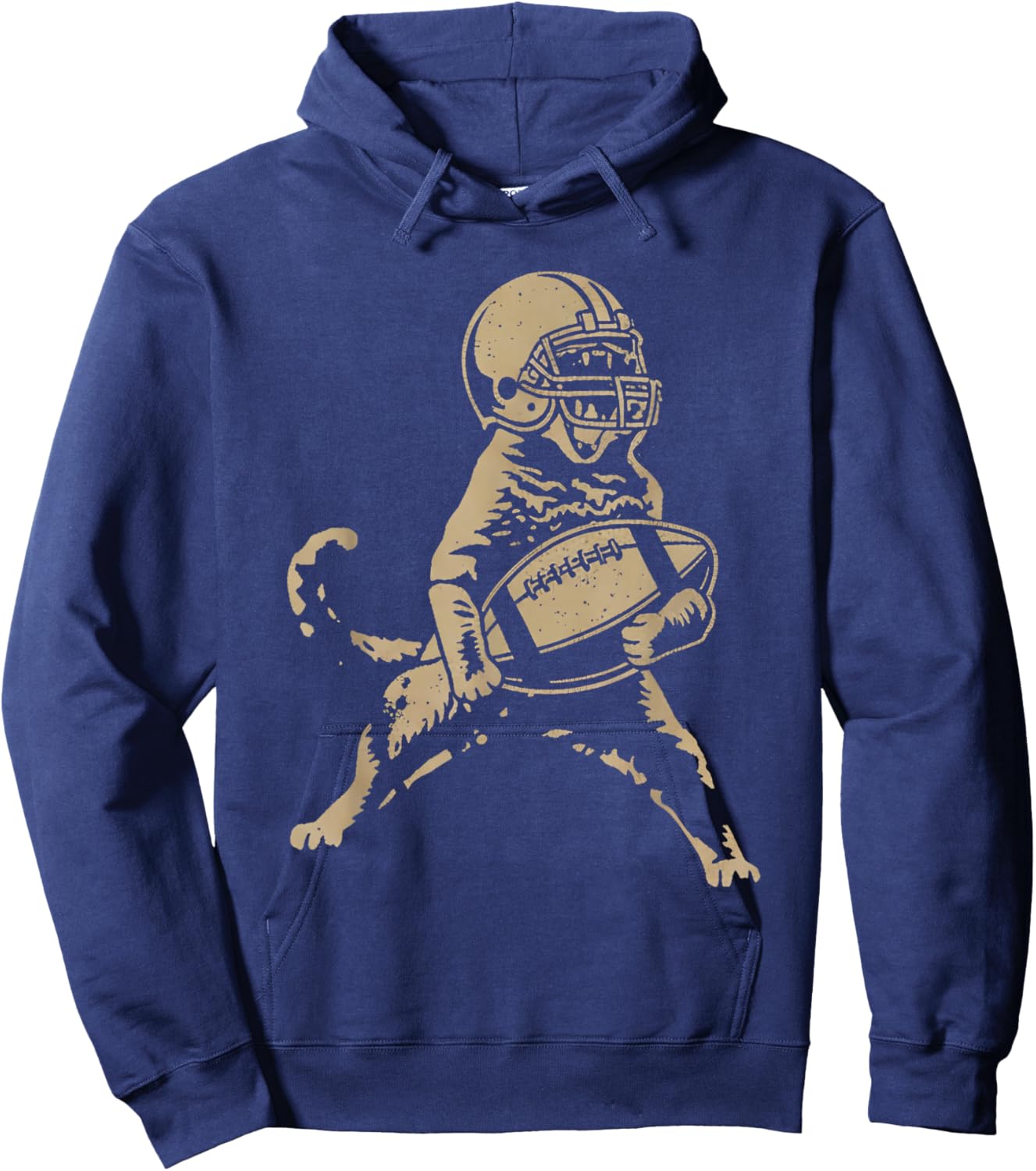 Cat Playing American Football Hoodie - Hoodie | Navy
