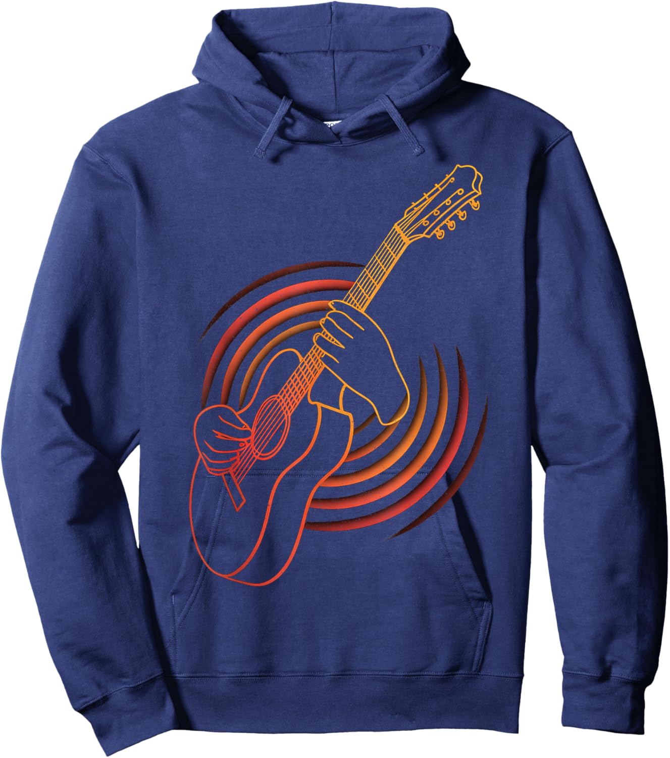 Playing Guitar Guitarist Music Life Funny Hoodie - Hoodie | Navy