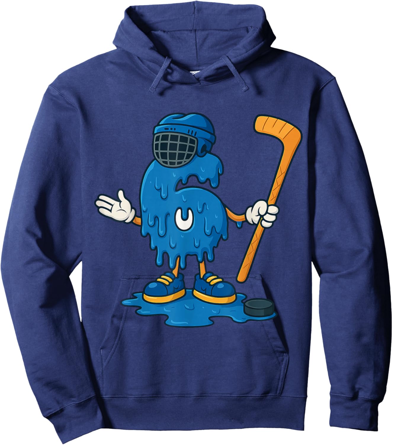 67 Drip Ice Cream Hockey Player Hoodie - Hoodie | Navy