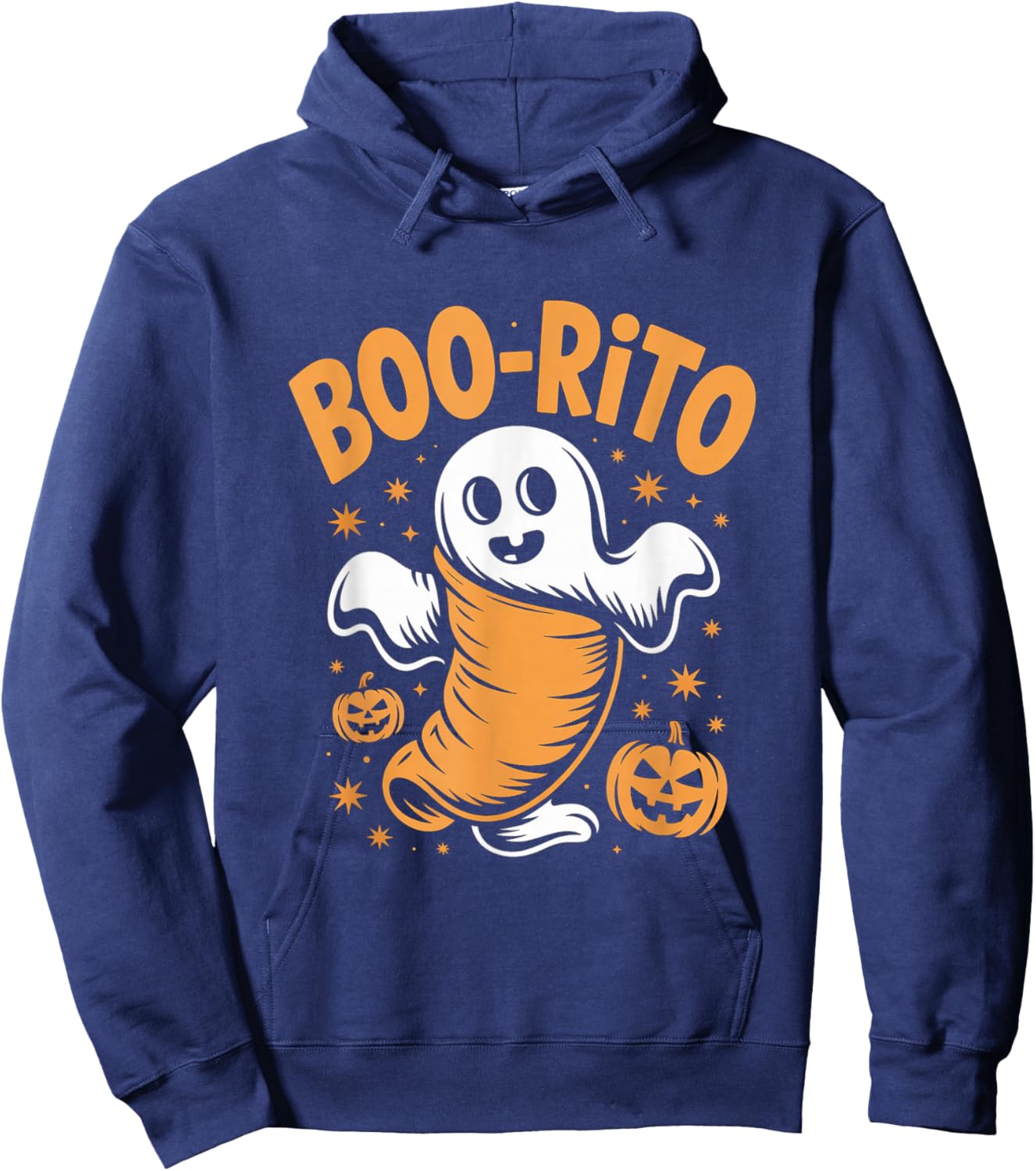 Boo-Rito Funny Halloween Ghost Humor Hoodie - Hoodie | Navy