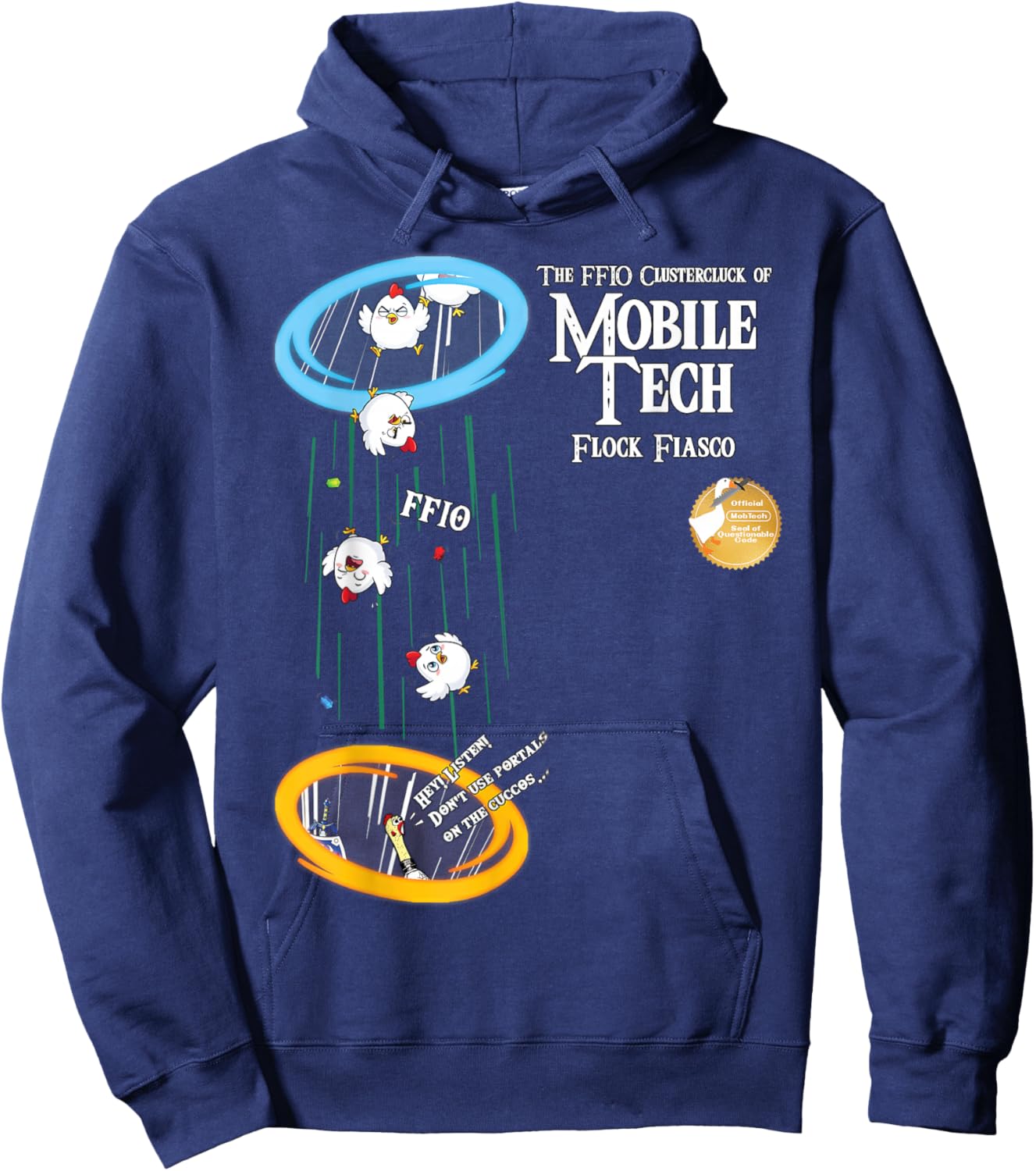 Flock Fiasco of 2026 Mobile Tech! Hoodie - Hoodie | Navy