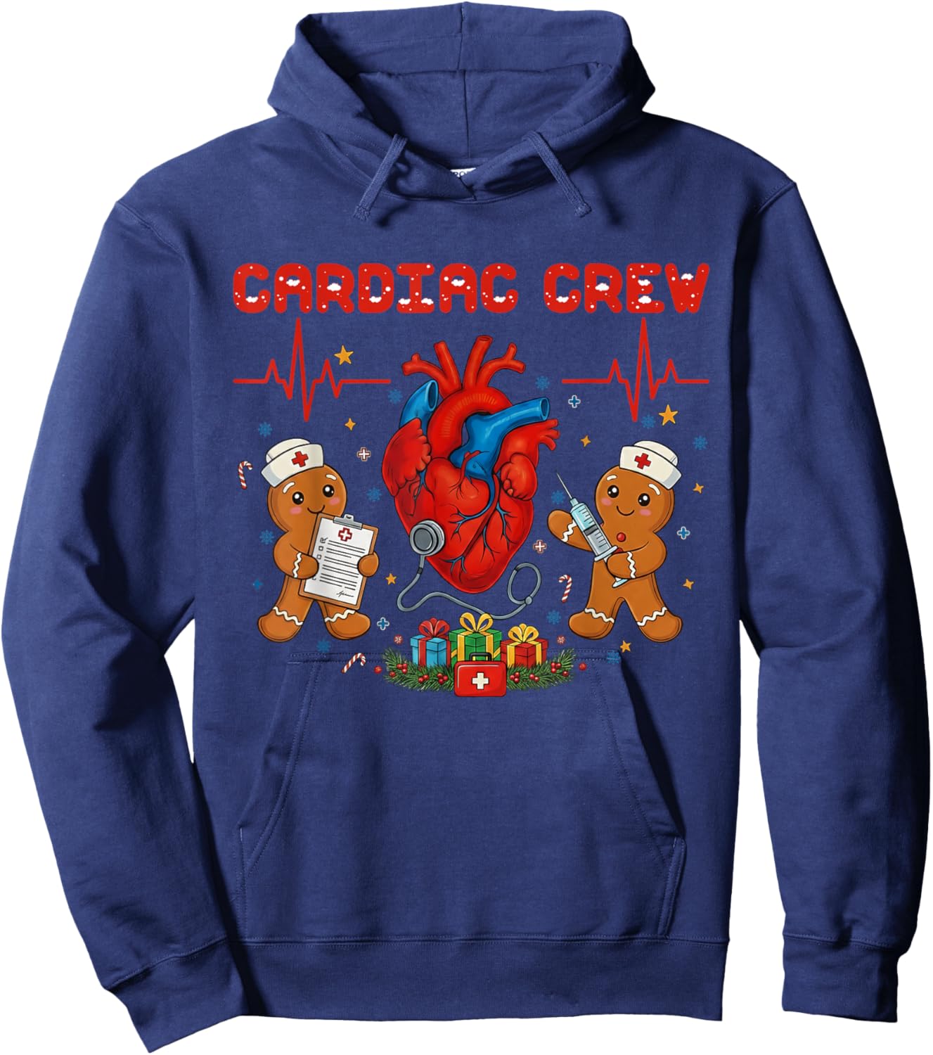 Cardiac Christmas Crew Techs Secretary Hoodie - Hoodie | Navy