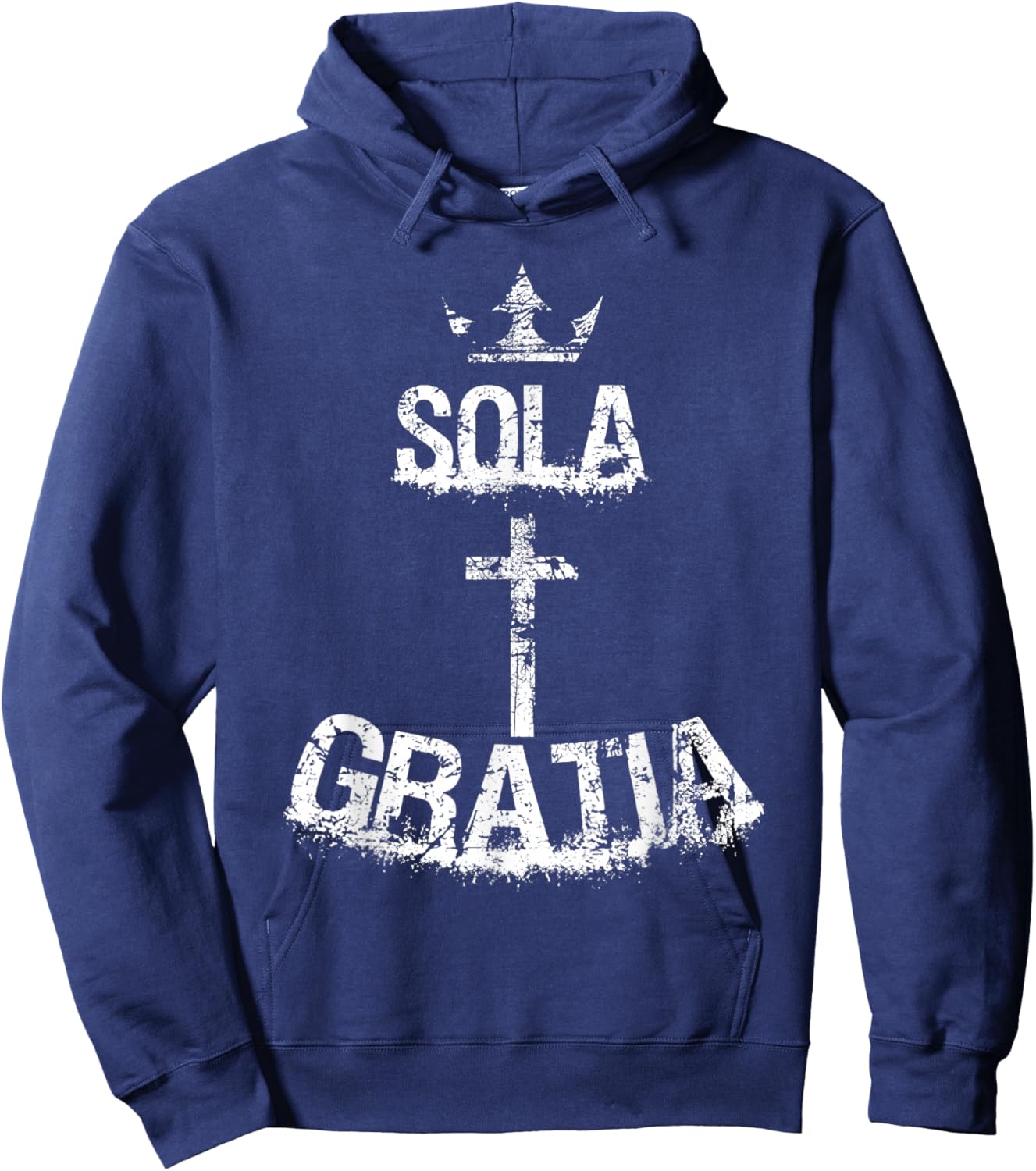 Sola Gratia Reformation Christian Faith Design Hoodie - Hoodie | Navy
