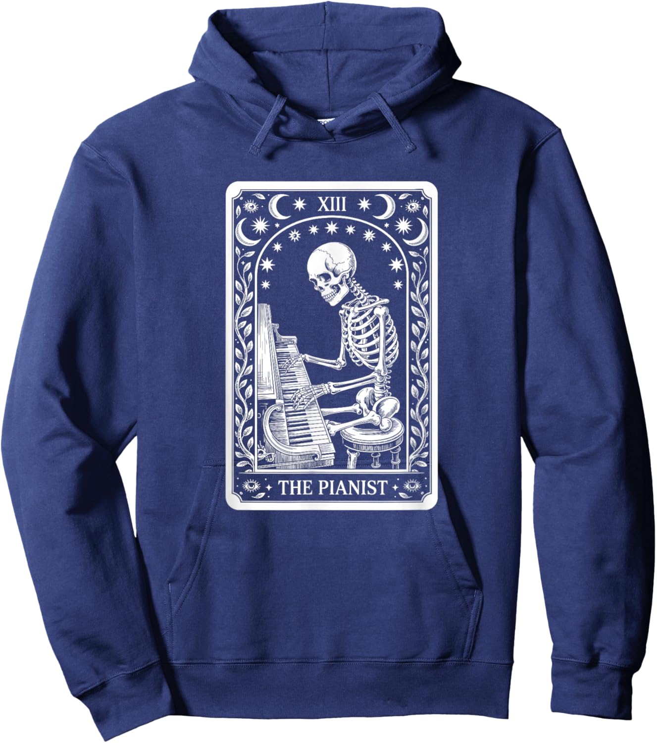 The Pianist Tarot Card, Piano Player Hoodie - Hoodie | Navy