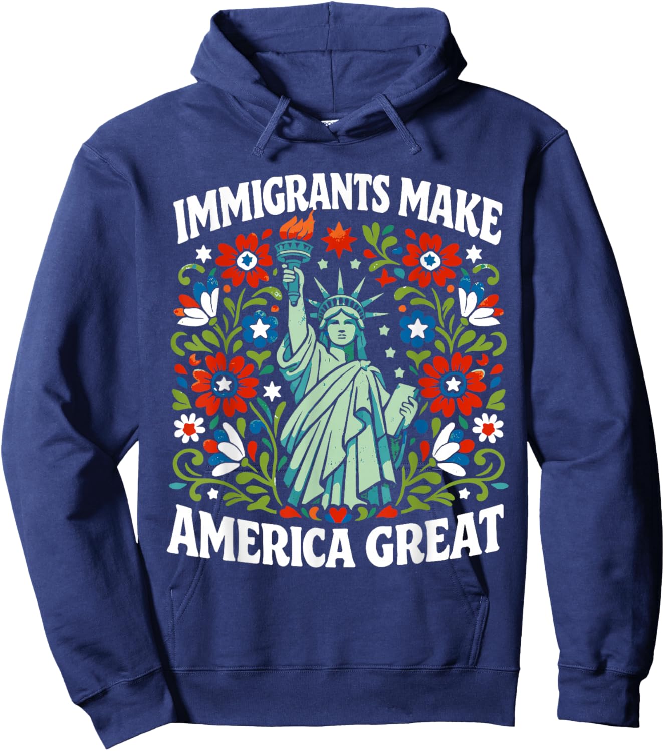 Immigrants Make America Great Hoodie - Hoodie | Navy
