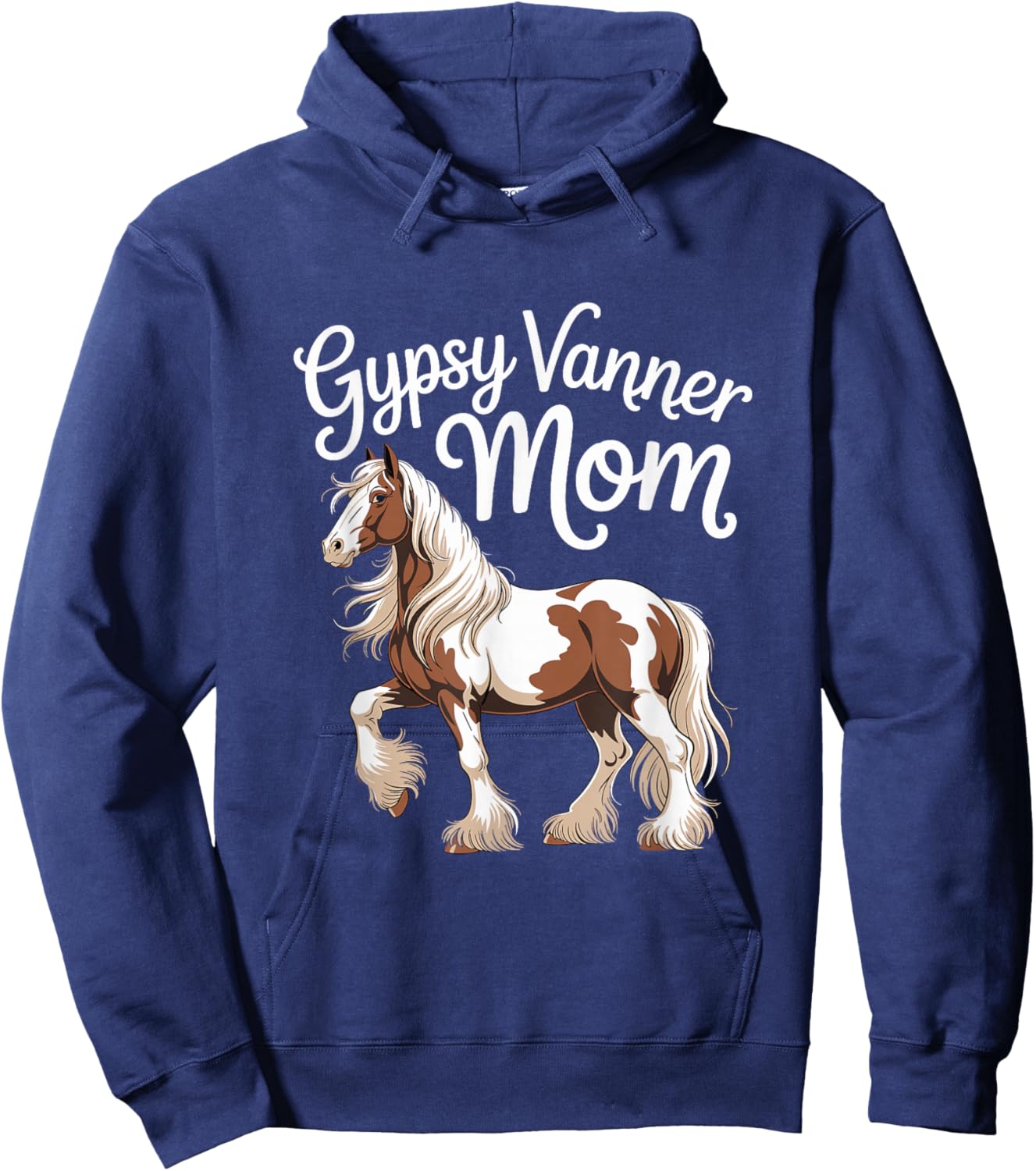 Gypsy Vanner Mom Proud Horse mom Equestrian Hoodie - Hoodie | Navy