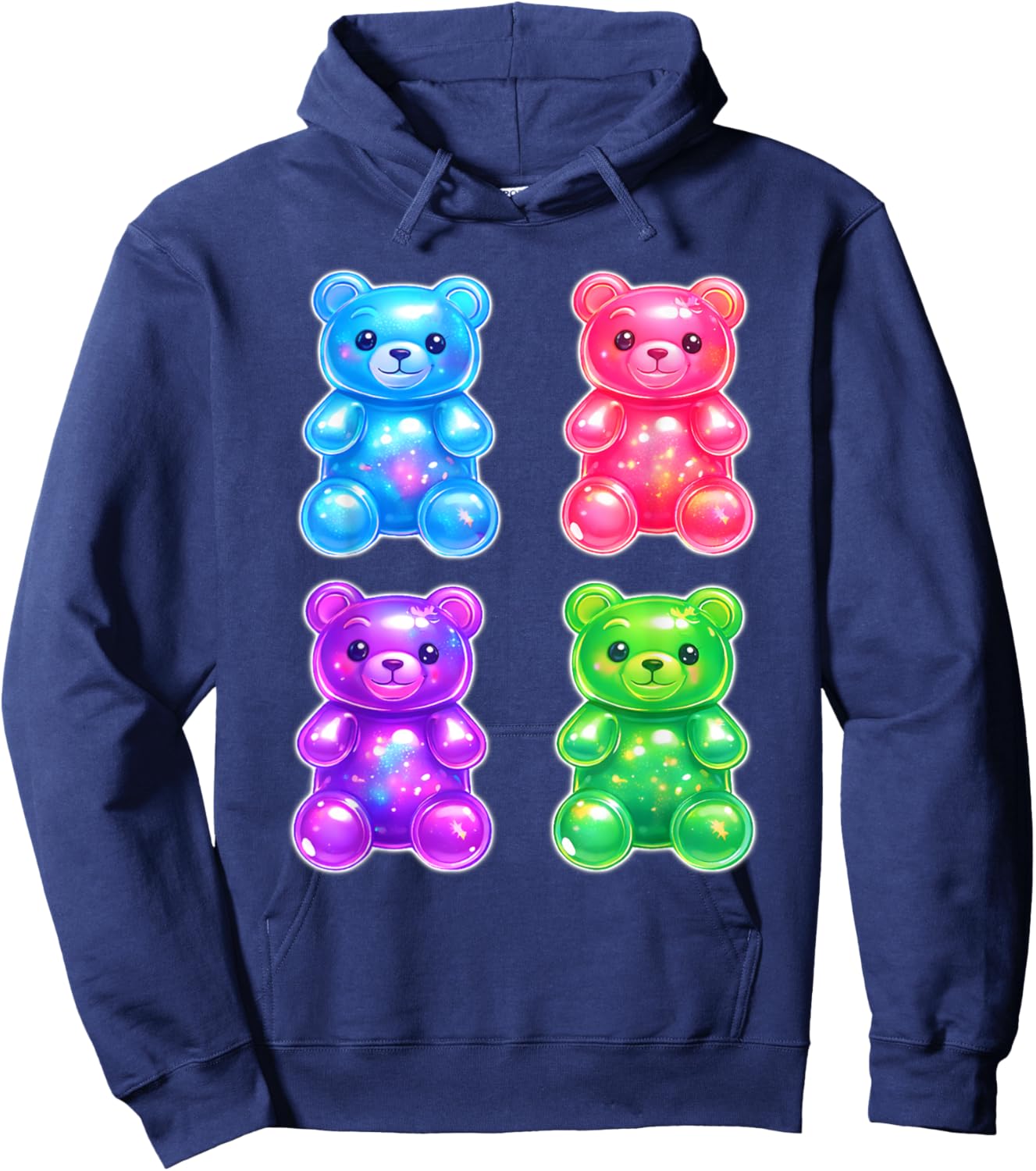 Gummy Bear Candy Gummies Assortment Hoodie - Hoodie | Navy