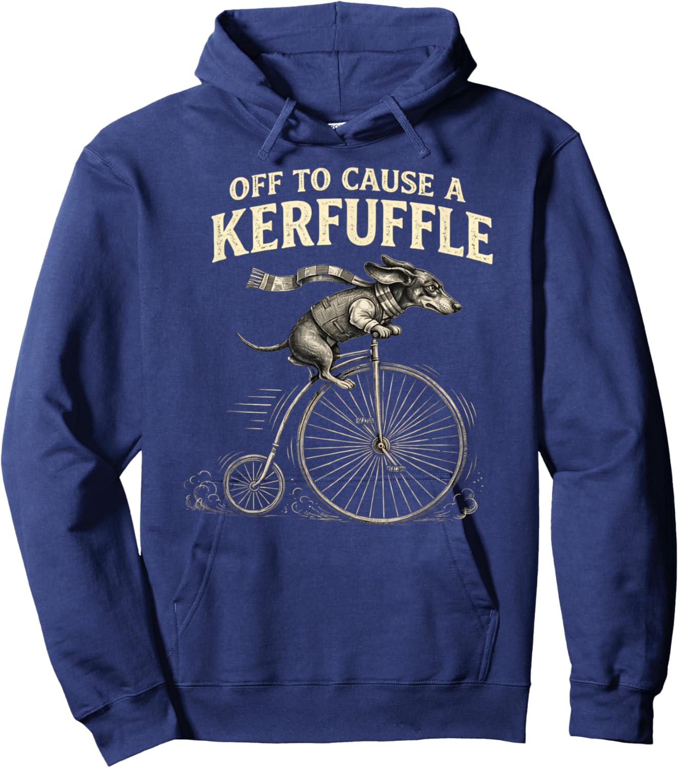 Off to Cause A Kerfuffle Dachshund Hoodie - Hoodie | Navy