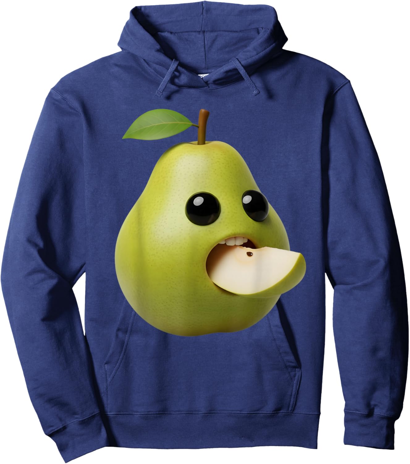 Niche Fruits Funny Pear Meme Brainrot Surreal Hoodie - Hoodie | Navy