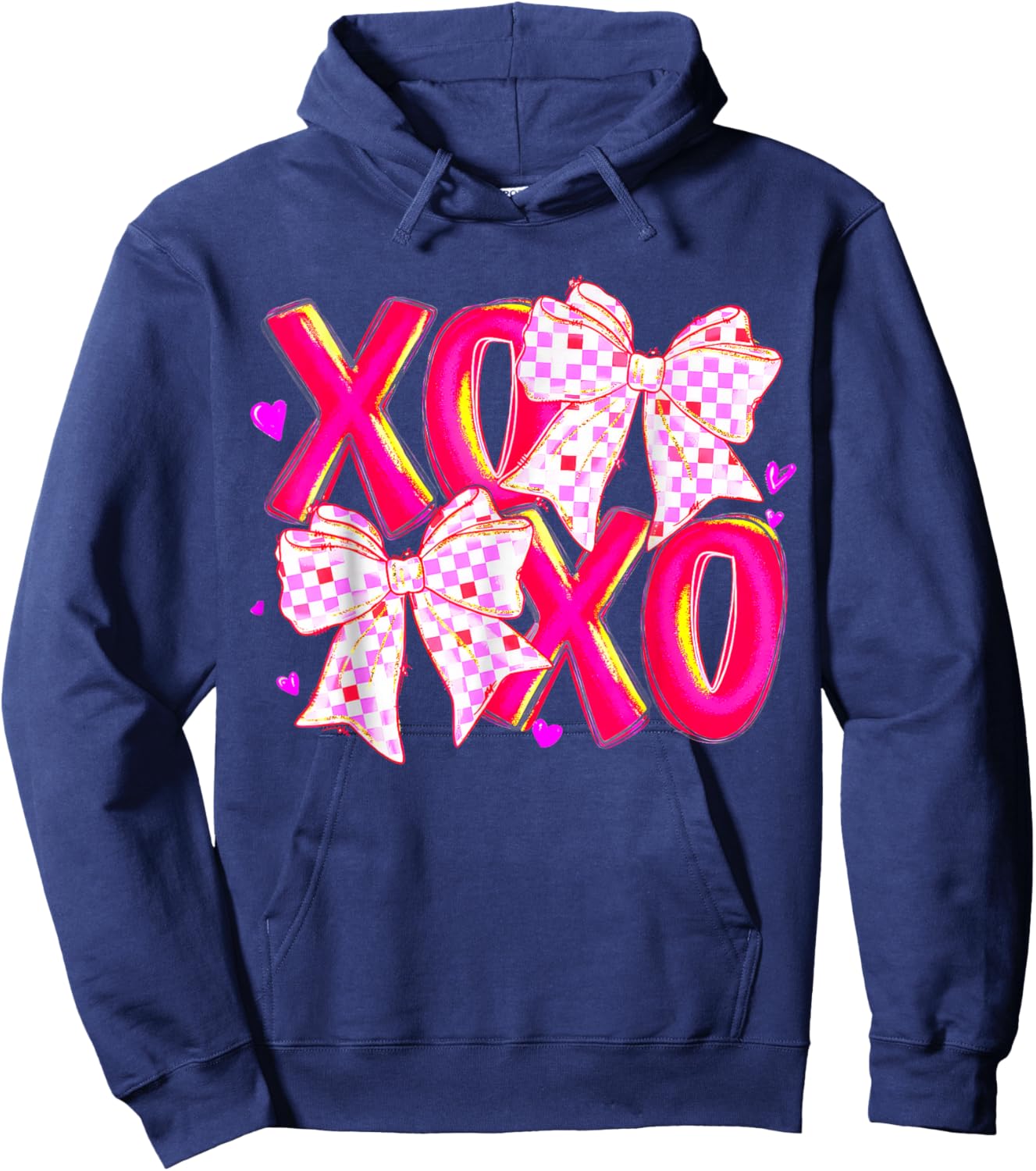 Coquette Valentines XOXO Hoodie - Hoodie | Navy