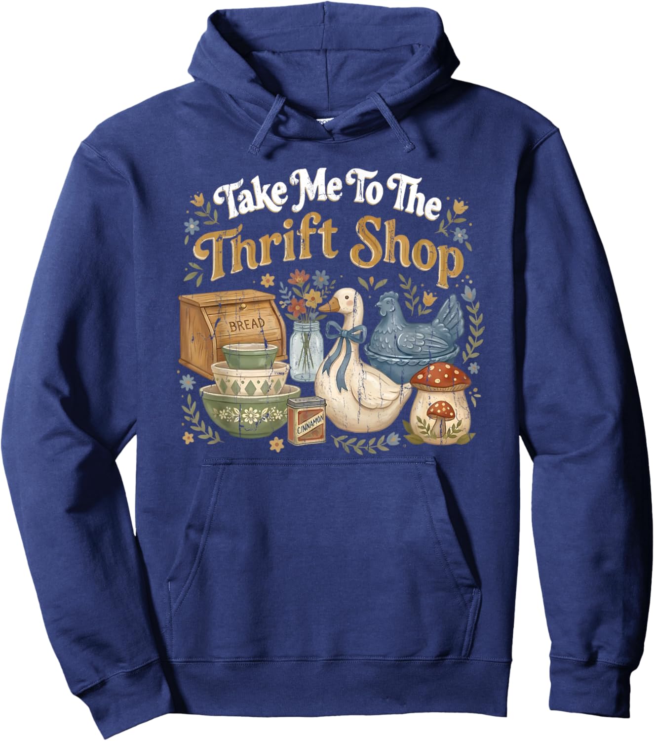 Take Me to The Thrift Shop, Take Me Thrifting Hoodie - Hoodie | Navy