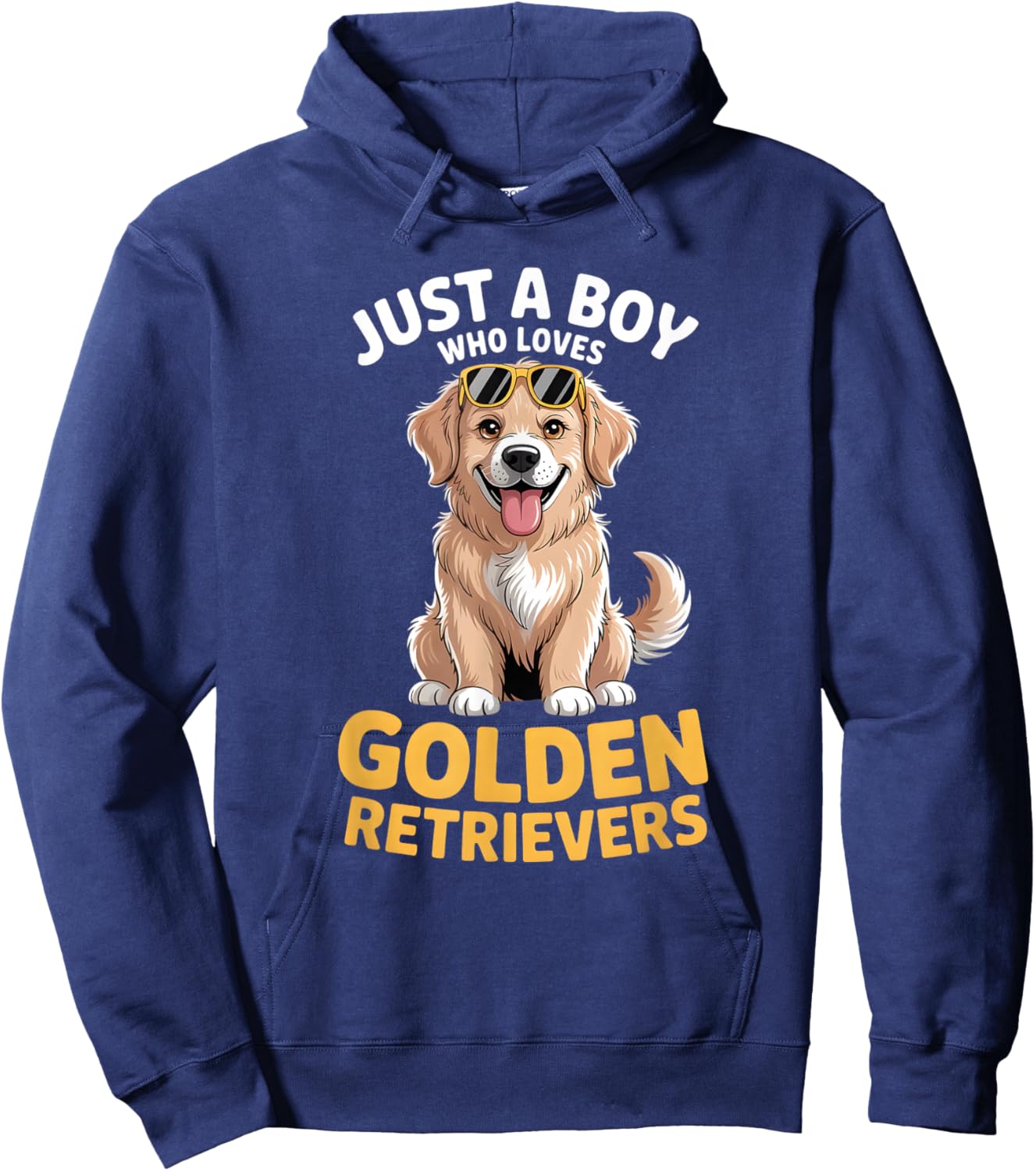 Boys Golden Retriever Hoodie - Hoodie | Navy