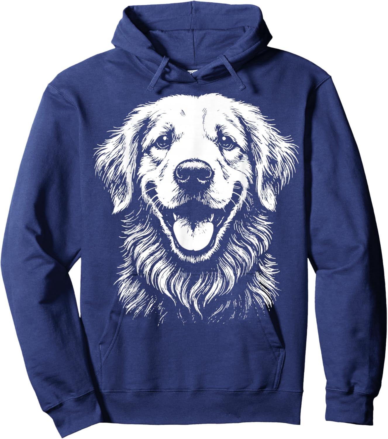 Golden Retriever Illustration Hoodie - Hoodie | Navy