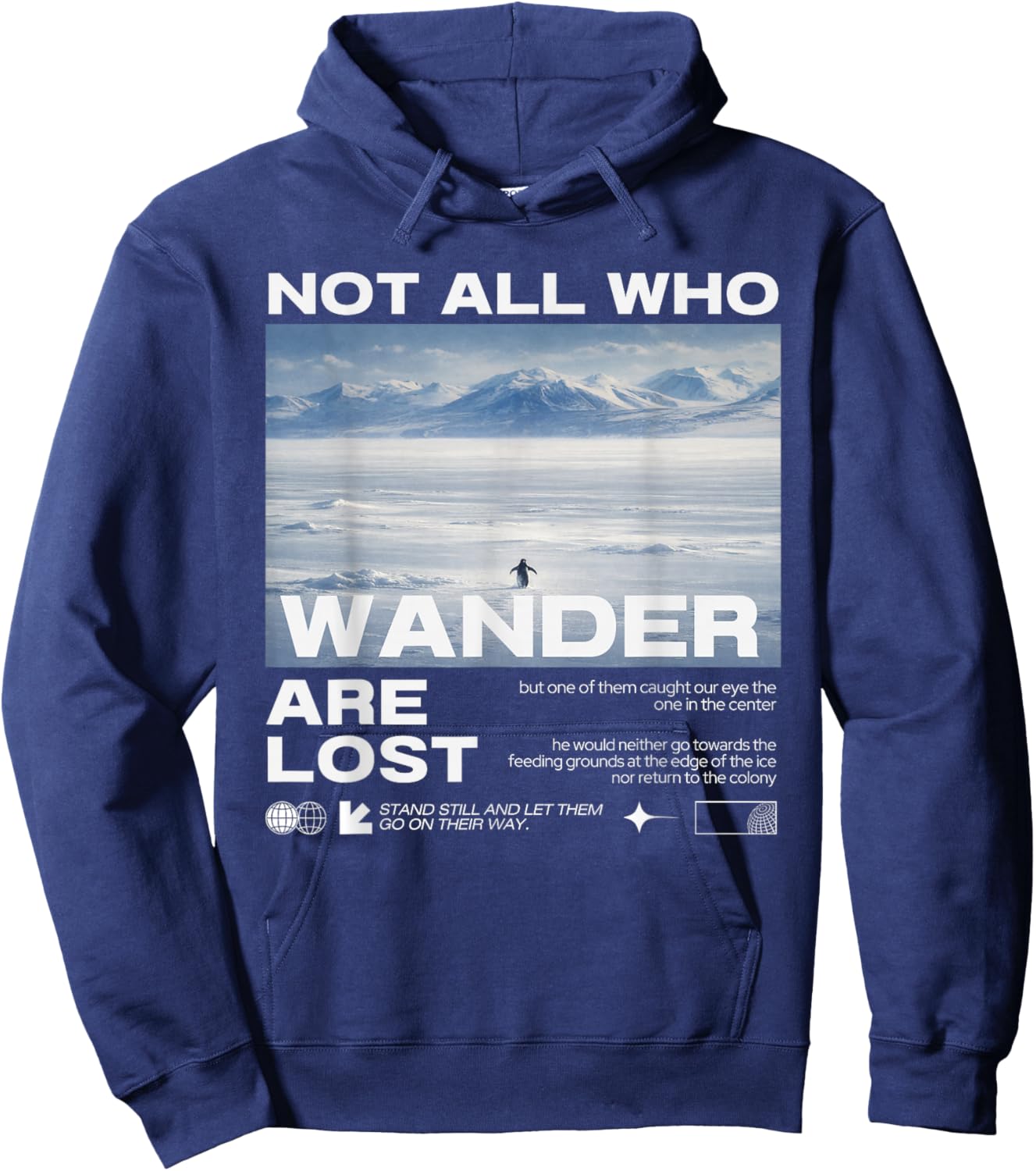 Penguin Mountain But Why Meme Hoodie - Hoodie | Navy