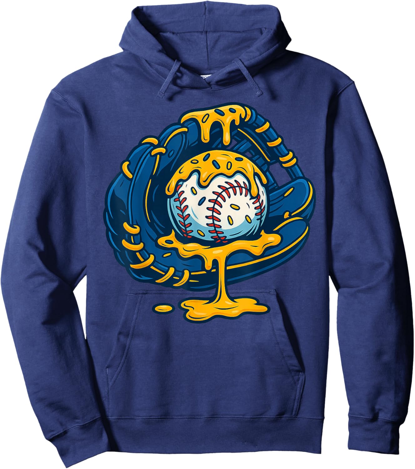 Baseball Drip Team for Boys Ice Cream Cool Hoodie - Hoodie | Navy