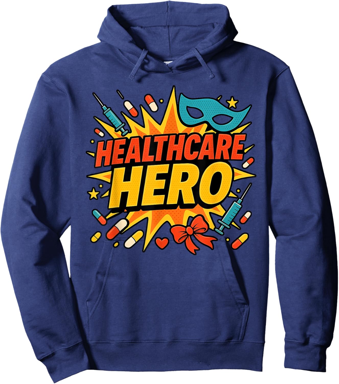 Healthcare Hero Super Hero Health Care Worker Hoodie - Hoodie | Navy