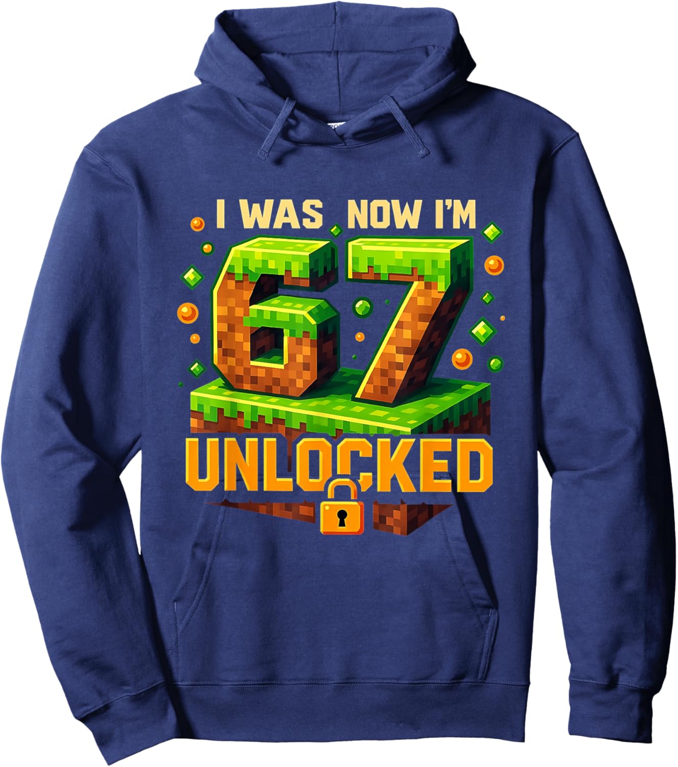 I was 6 Now I’m 7 Unlocked Funny Gamer Birthday Hoodie - Hoodie | Navy