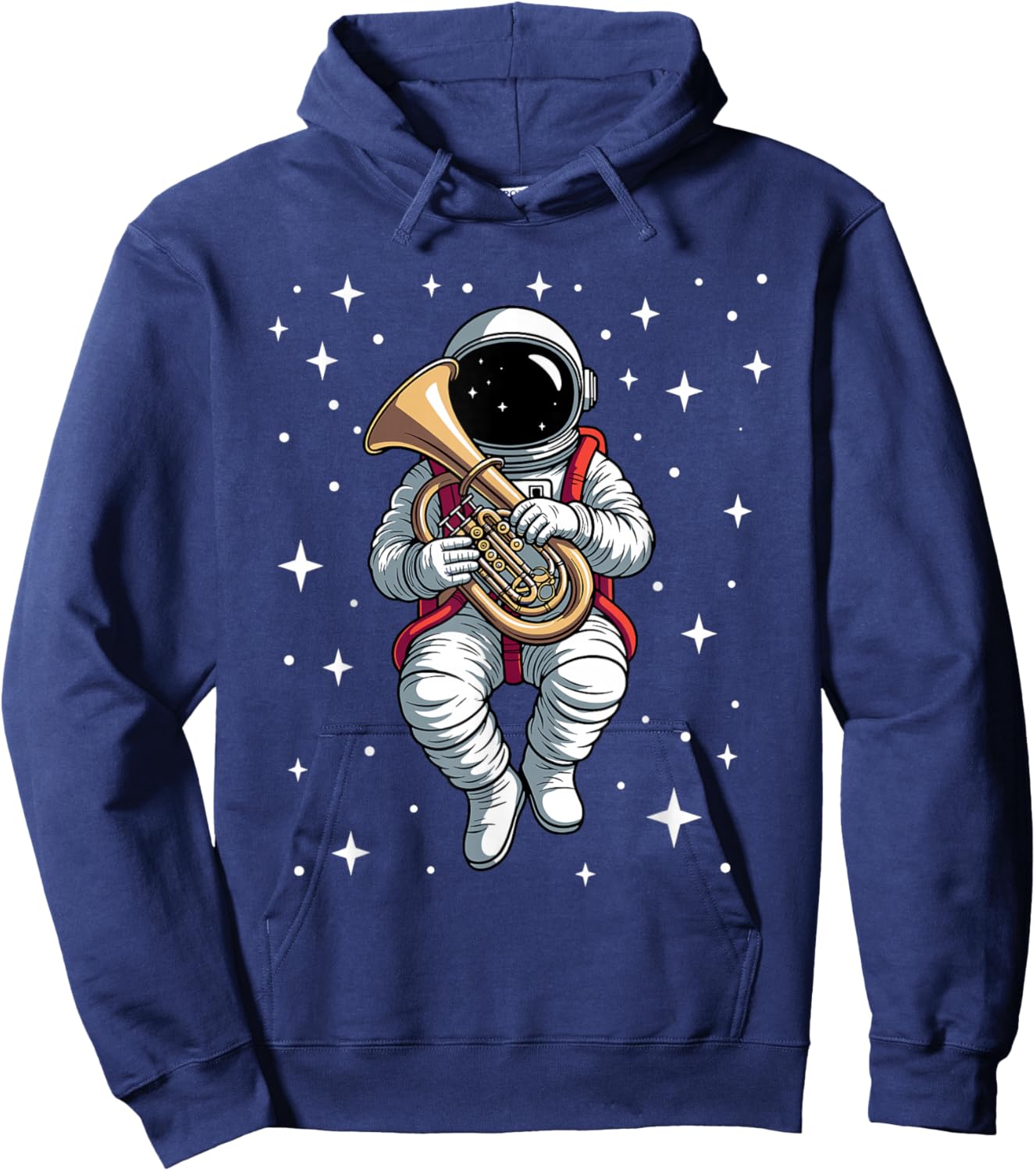 Astronaut Euphonium Player Music - Space Hoodie - Hoodie | Navy