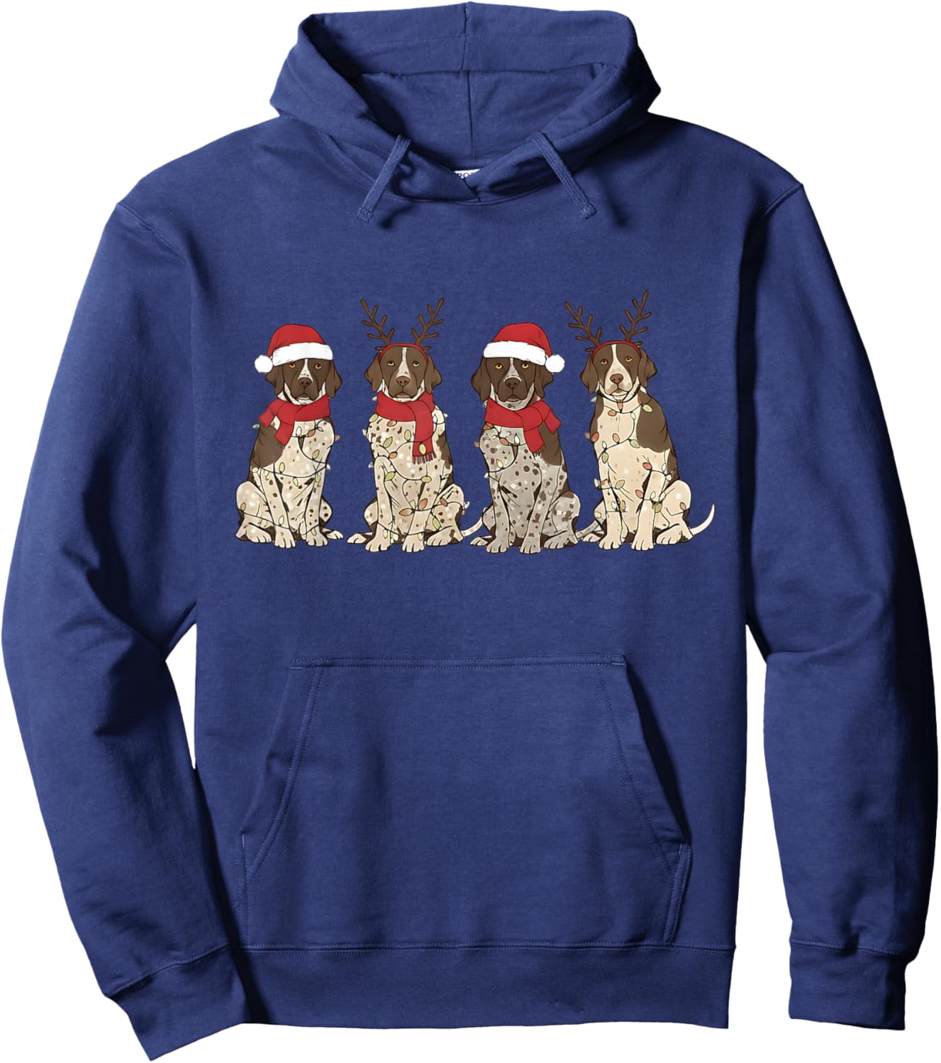 German Shorthair Pointer Christmas GSP Mom Dad Hoodie - Hoodie | Navy