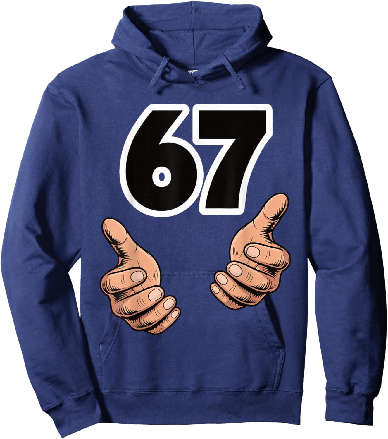 Funny 6 7 Meme Gen Alpha Slang Six Seven Hoodie - Hoodie | Navy