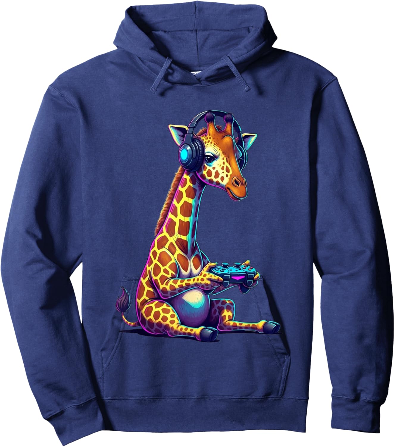 Giraffe Funny Video Games Giraffe Hoodie - Hoodie | Navy
