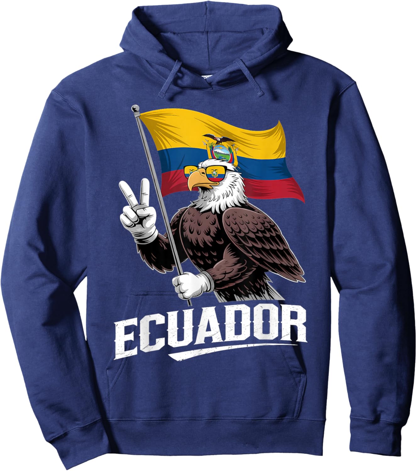 Ecuador Flag Eagle Ecuadorian Roots Hoodie - Hoodie | Navy