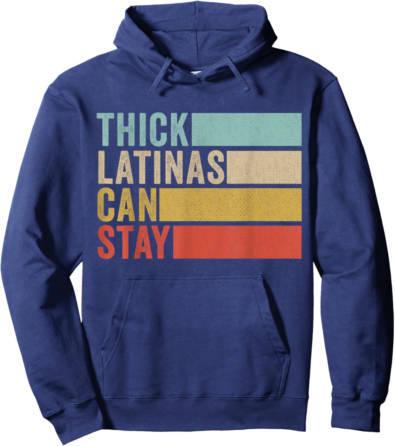 Thick Latinas Can Stay Vintage Hoodie - Hoodie | Navy