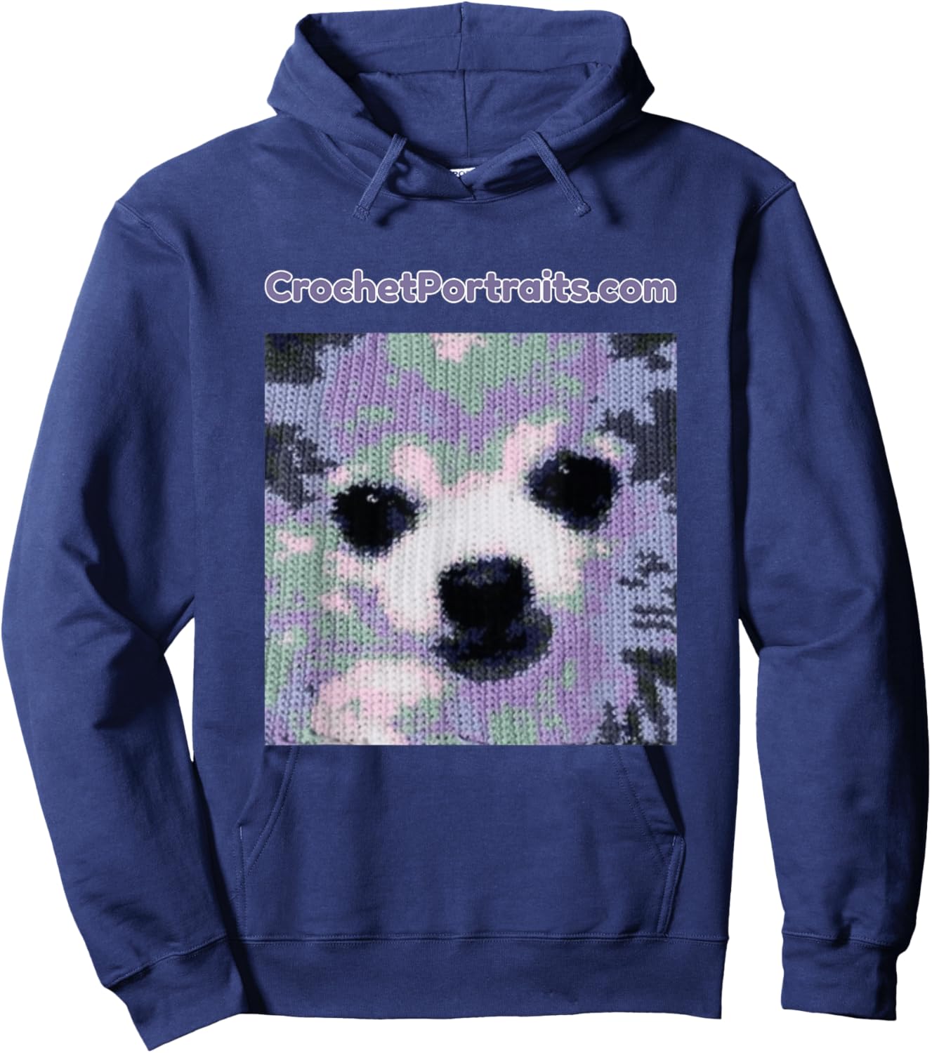 CrochetPortraits.com - Squeakers Hoodie - Hoodie | Navy