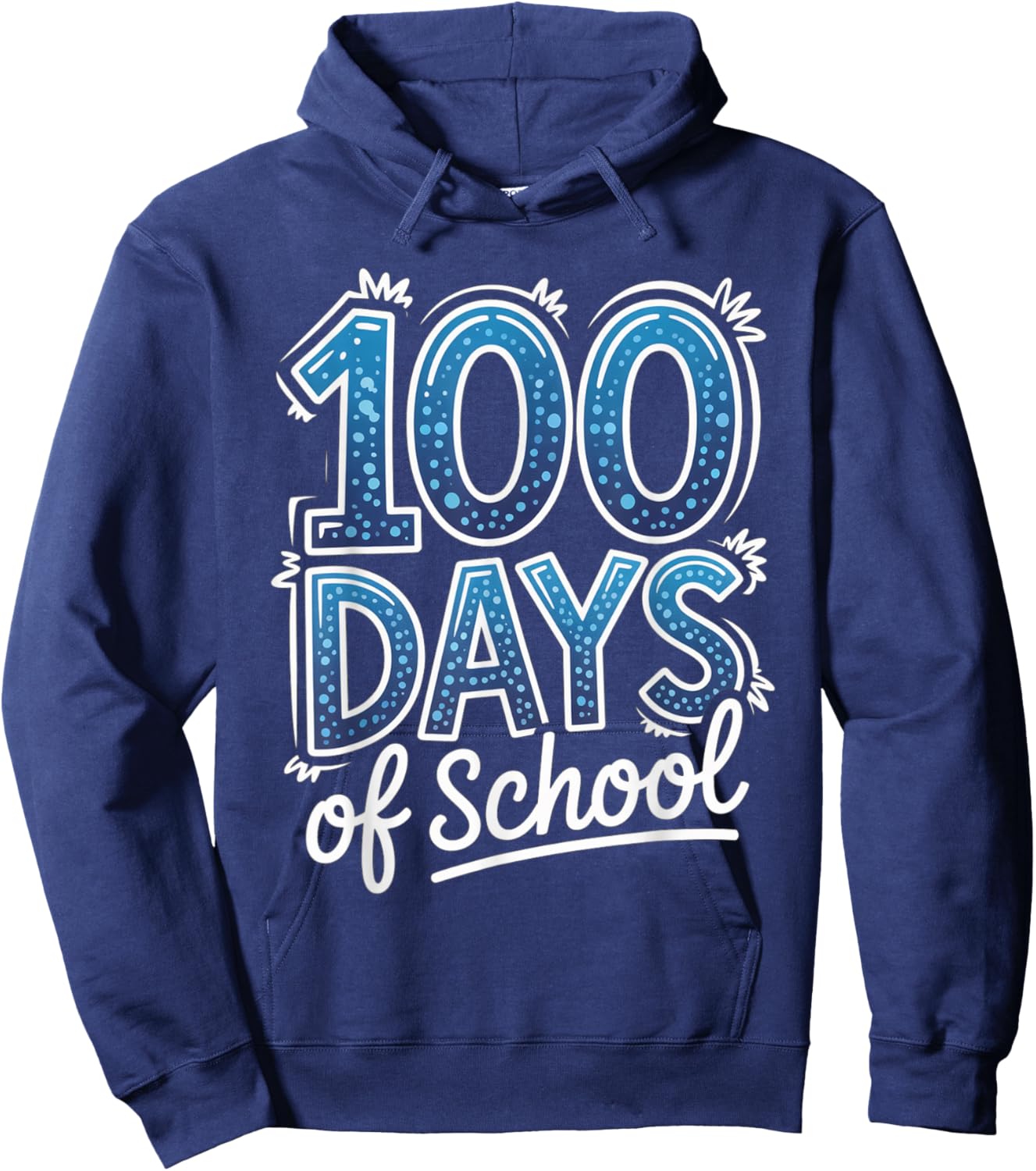 100 Days of School Funny Boys Kids 100th Day Hoodie - Hoodie | Navy