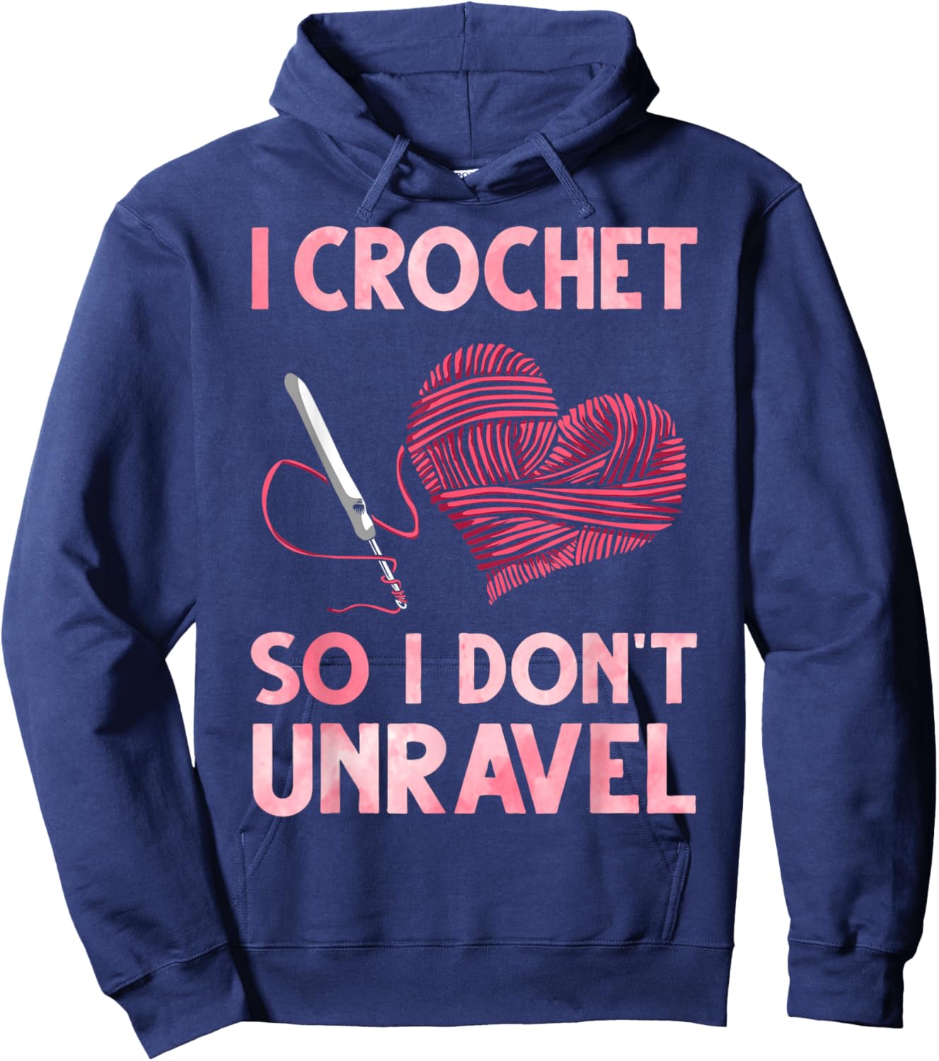 Funny Crochet Design Women Crocheter Crocheting Hoodie - Hoodie | Navy