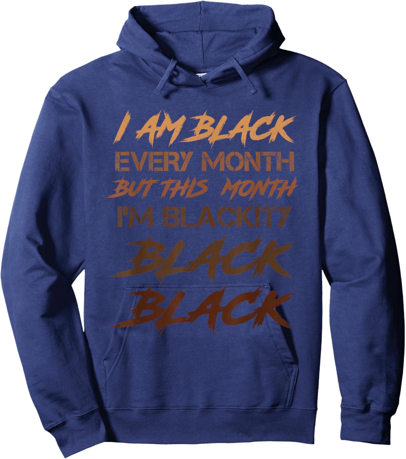 Black Pride Every Month Statement Hoodie - Hoodie | Navy