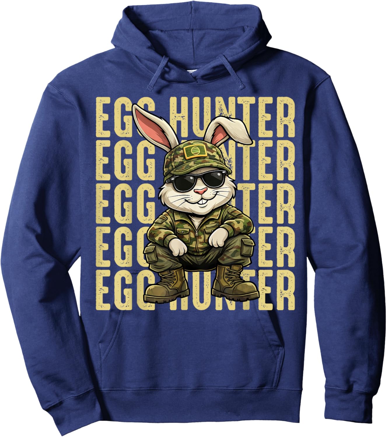 Easter Egg Hunter Camo Hunting Easter Day Hoodie - Hoodie | Navy