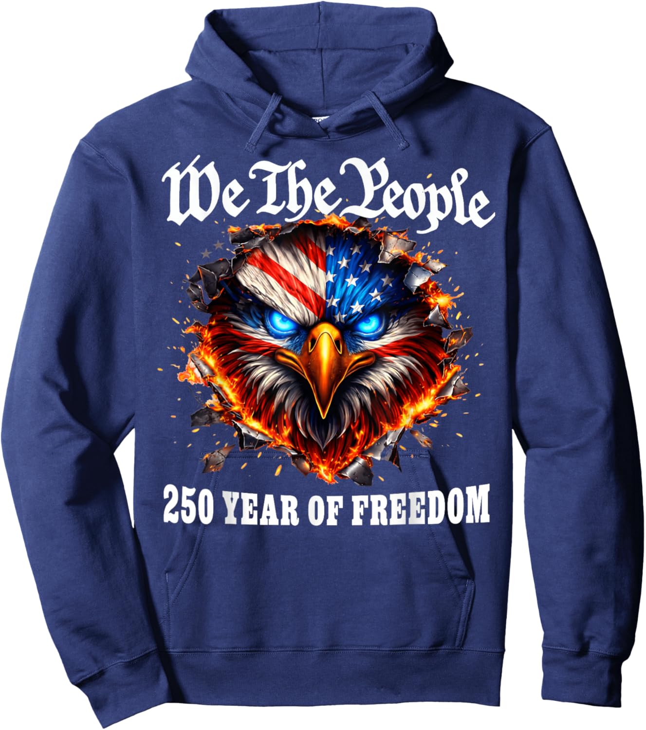 We The People 250 Years of Freedom 1776 2026 Hoodie - Hoodie | Navy