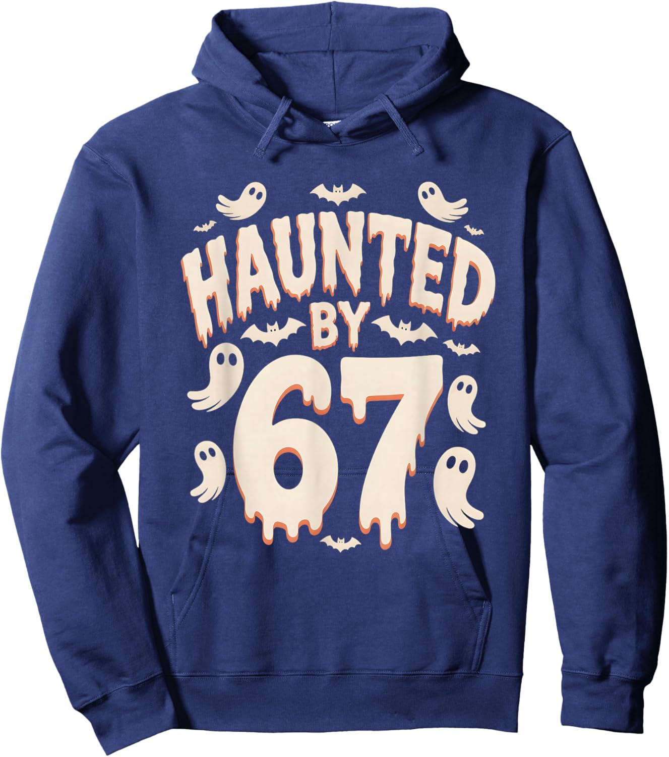 Haunted by 67 Halloween Six Seven Hoodie - Hoodie | Navy