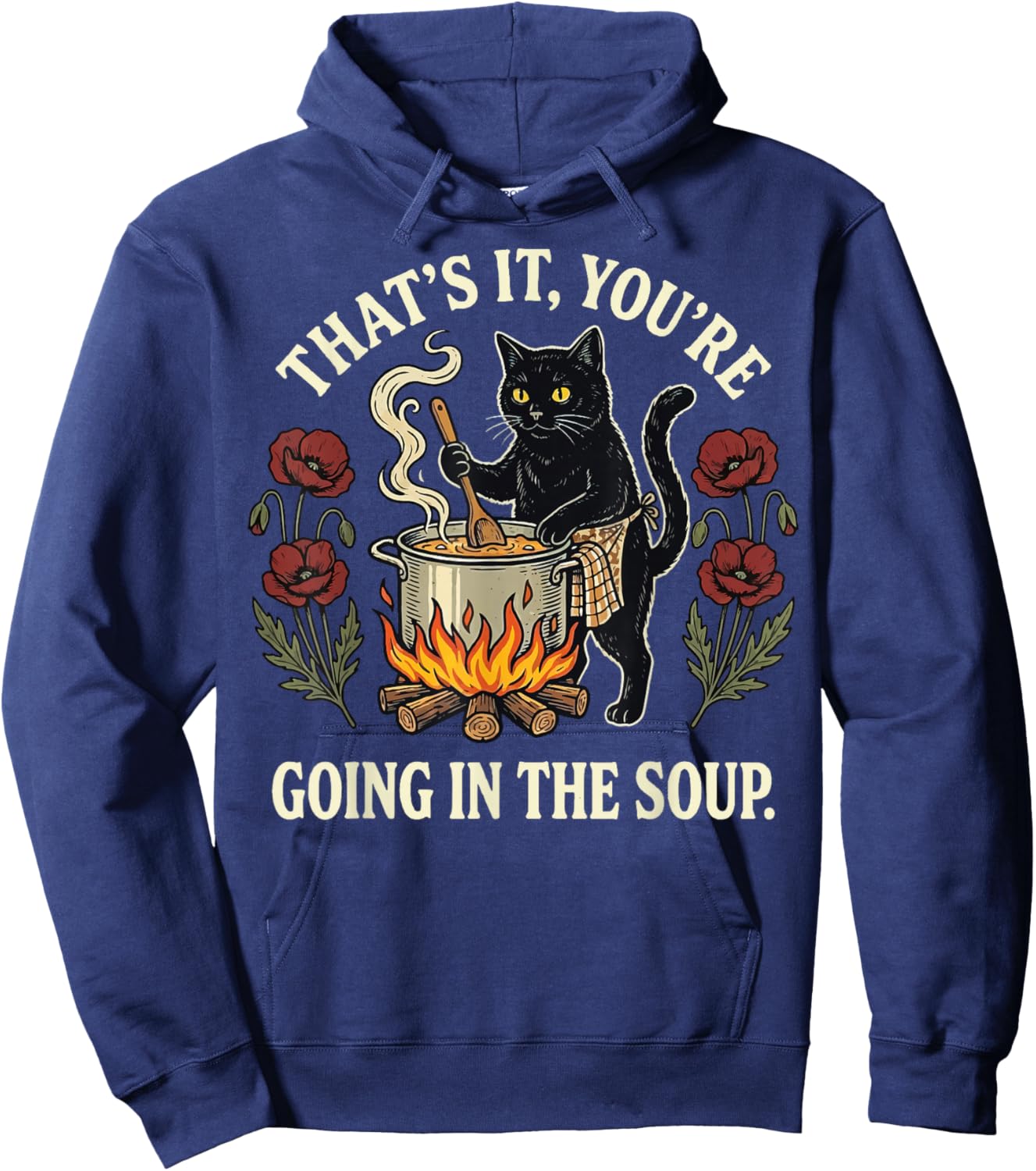 That's It You're Going in The Soup Frog Hoodie - Hoodie | Navy