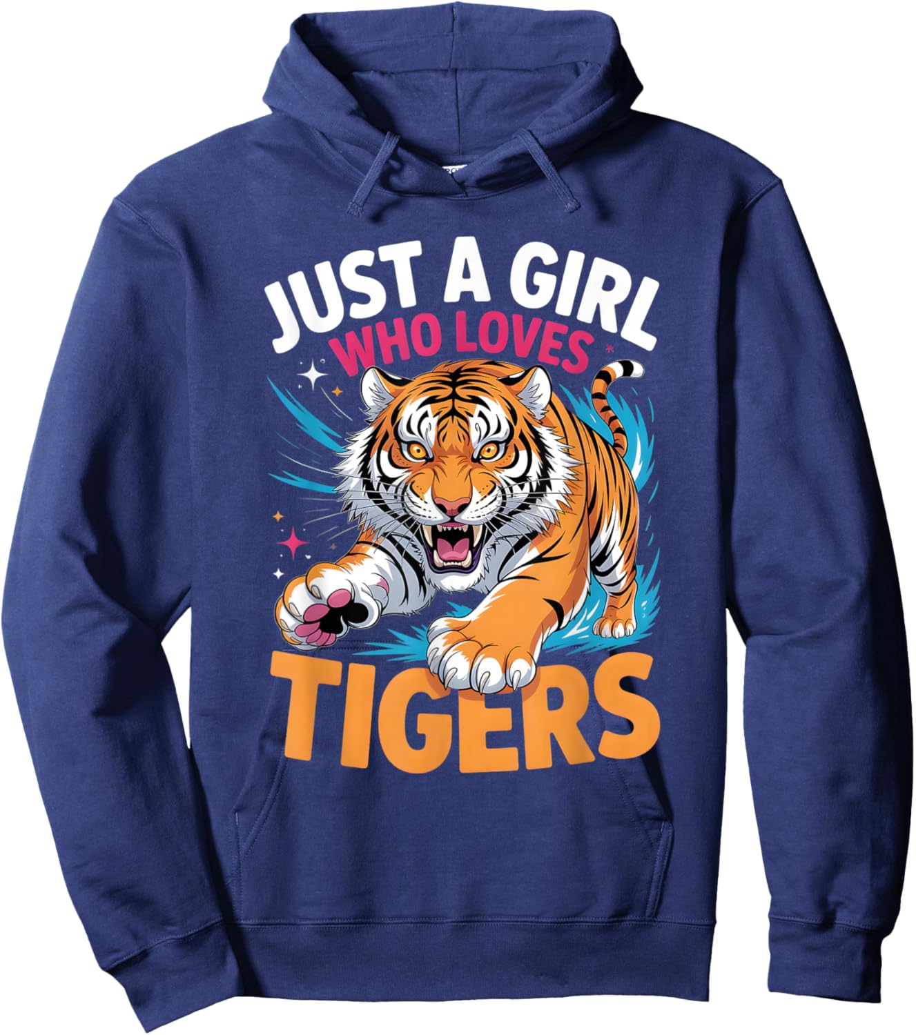 Girls Tiger Hoodie - Hoodie | Navy