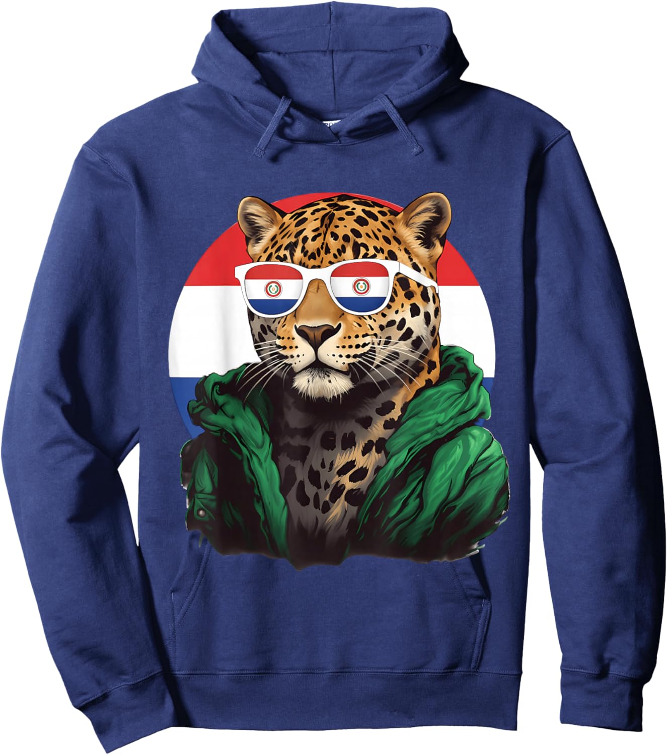 Paraguay Flag Leopard Paraguayan Roots Hoodie - Hoodie | Navy