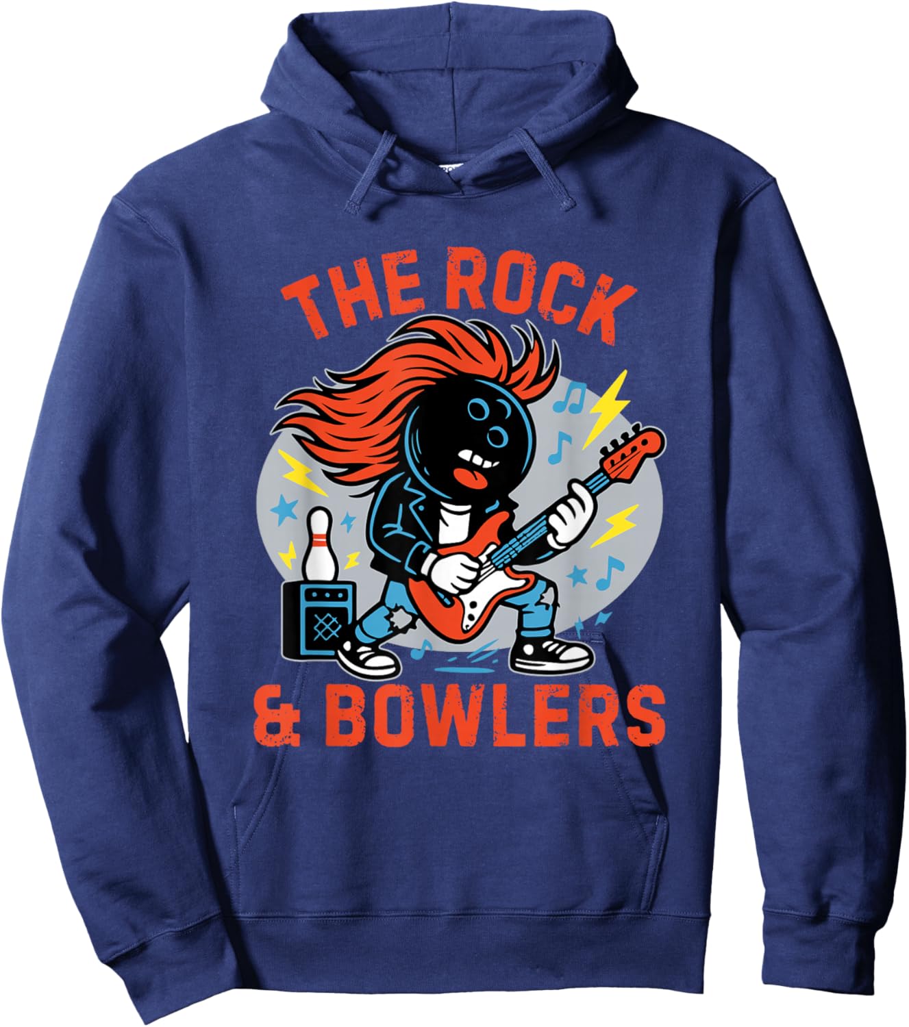 Rock & Bowlers Funny Bowling Team Hoodie - Hoodie | Navy