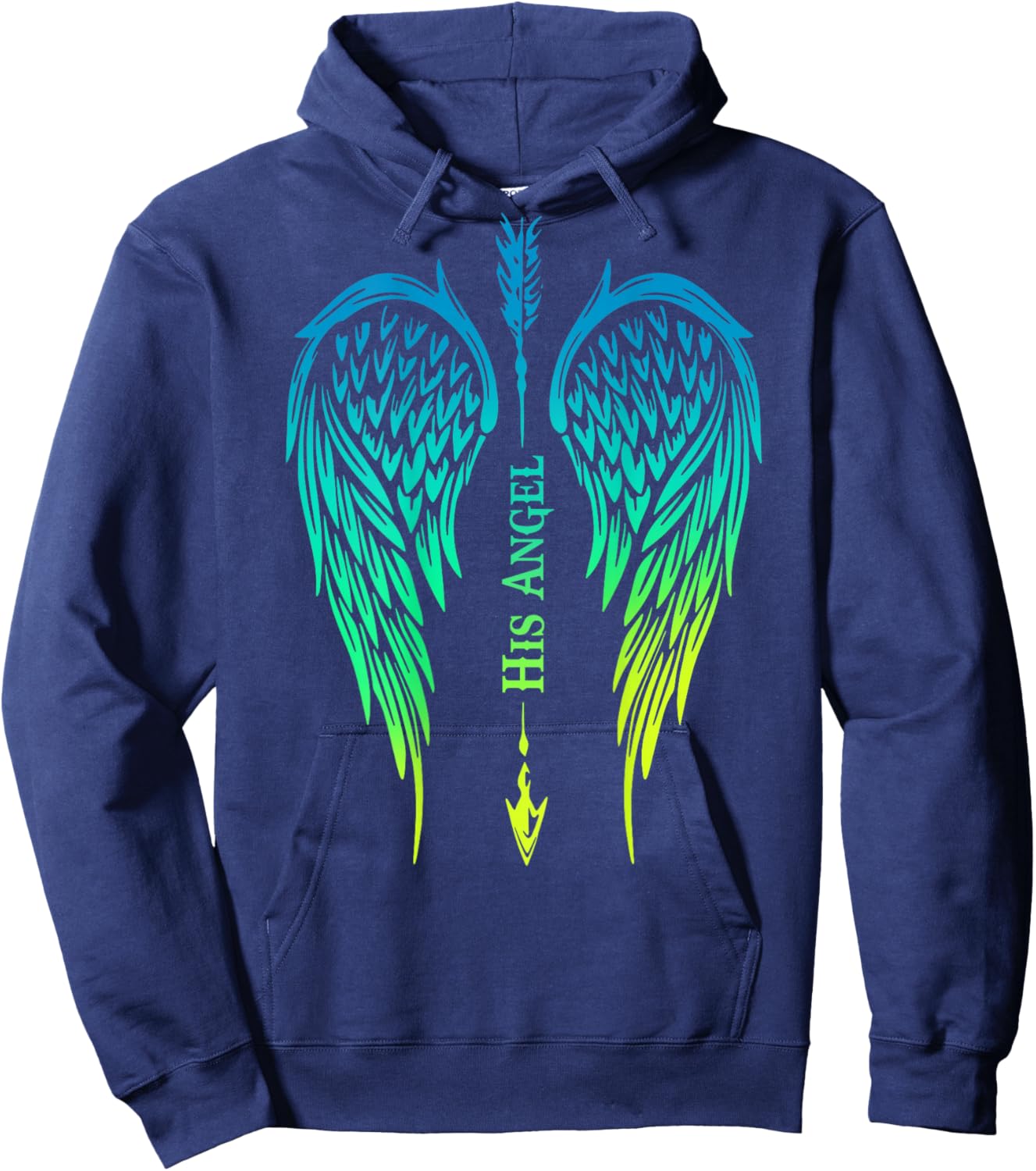 His Angel her Guardian Matching Couple Hoodie - Hoodie | Navy