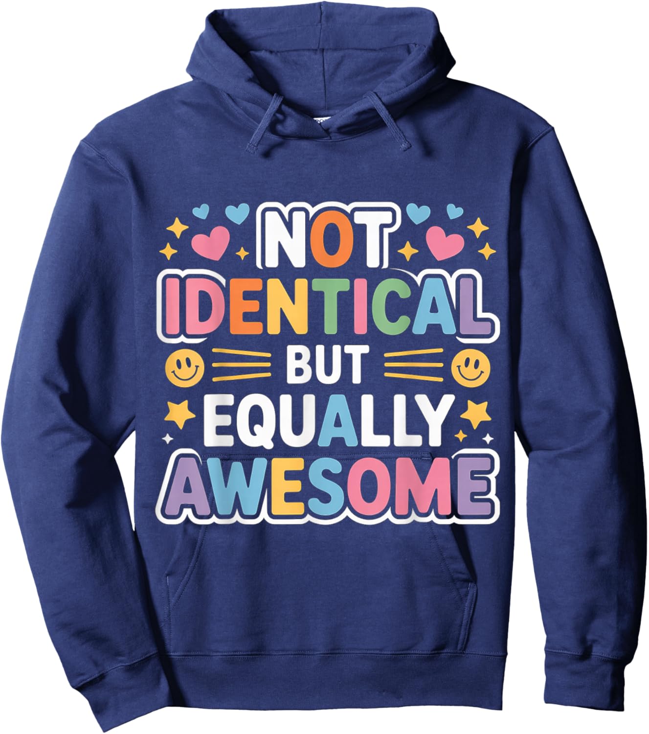 Not Identical But Equally Awesome Twins Sibling Hoodie - Hoodie | Navy