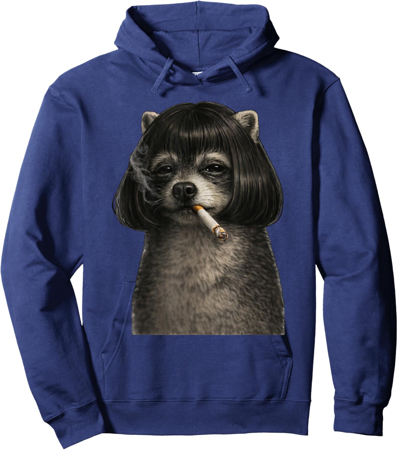 Funny Smoking Raccoon Cigarette Raccoon Meme Hoodie - Hoodie | Navy