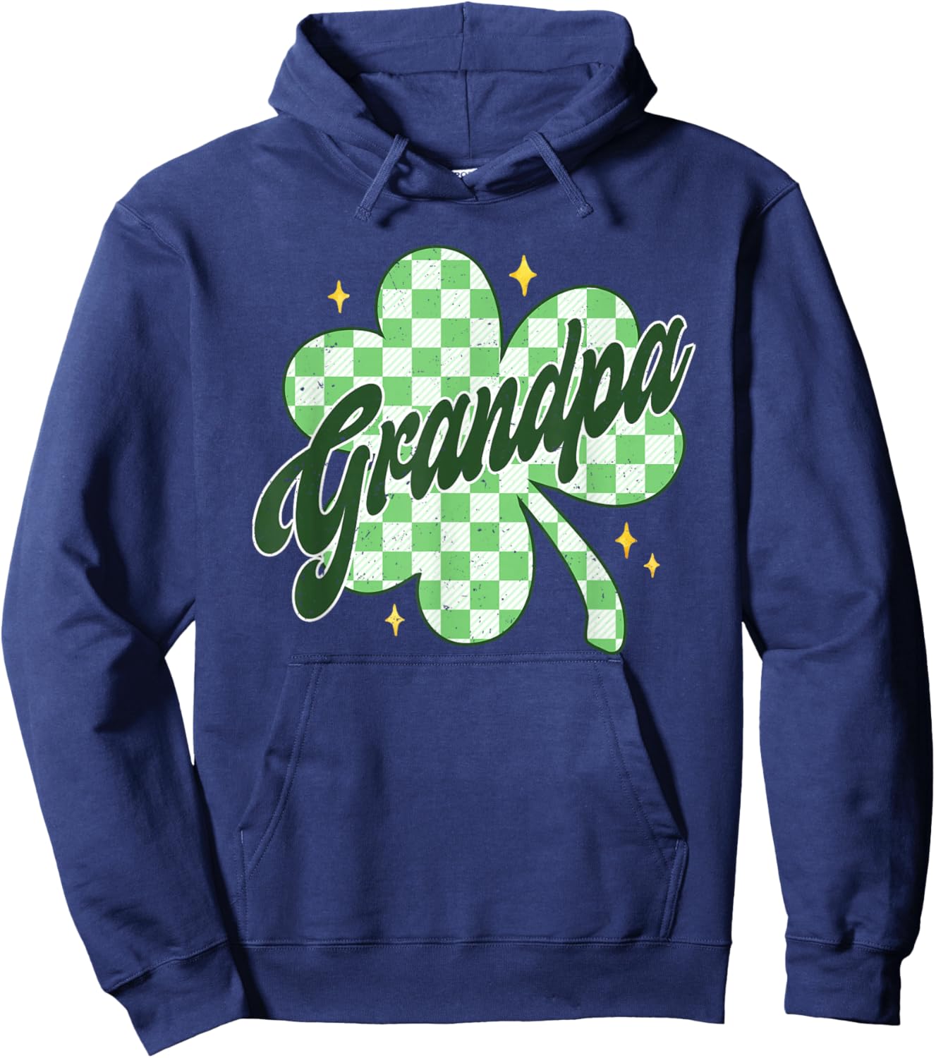 Funny Grandpa St Patrick's Day Shamrocks Hoodie - Hoodie | Navy