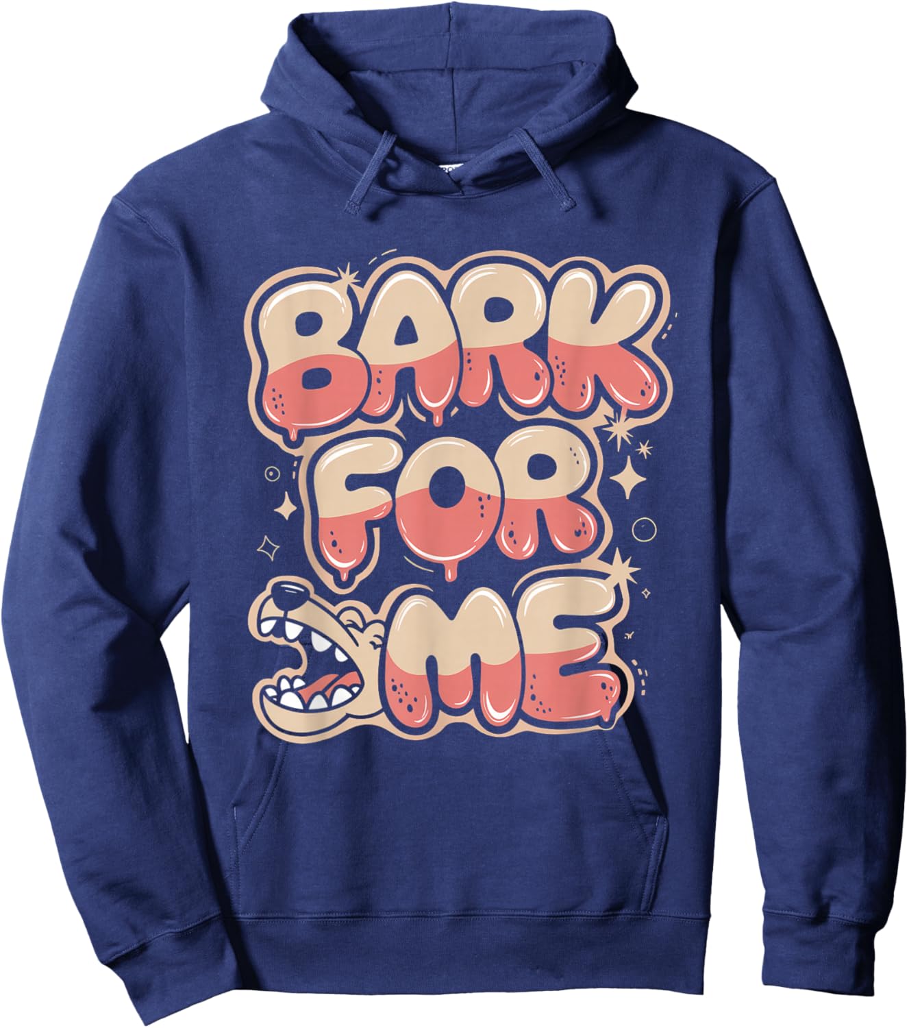Bark for Me Fierce Dog Blackletter Aesthetic Hoodie - Hoodie | Navy