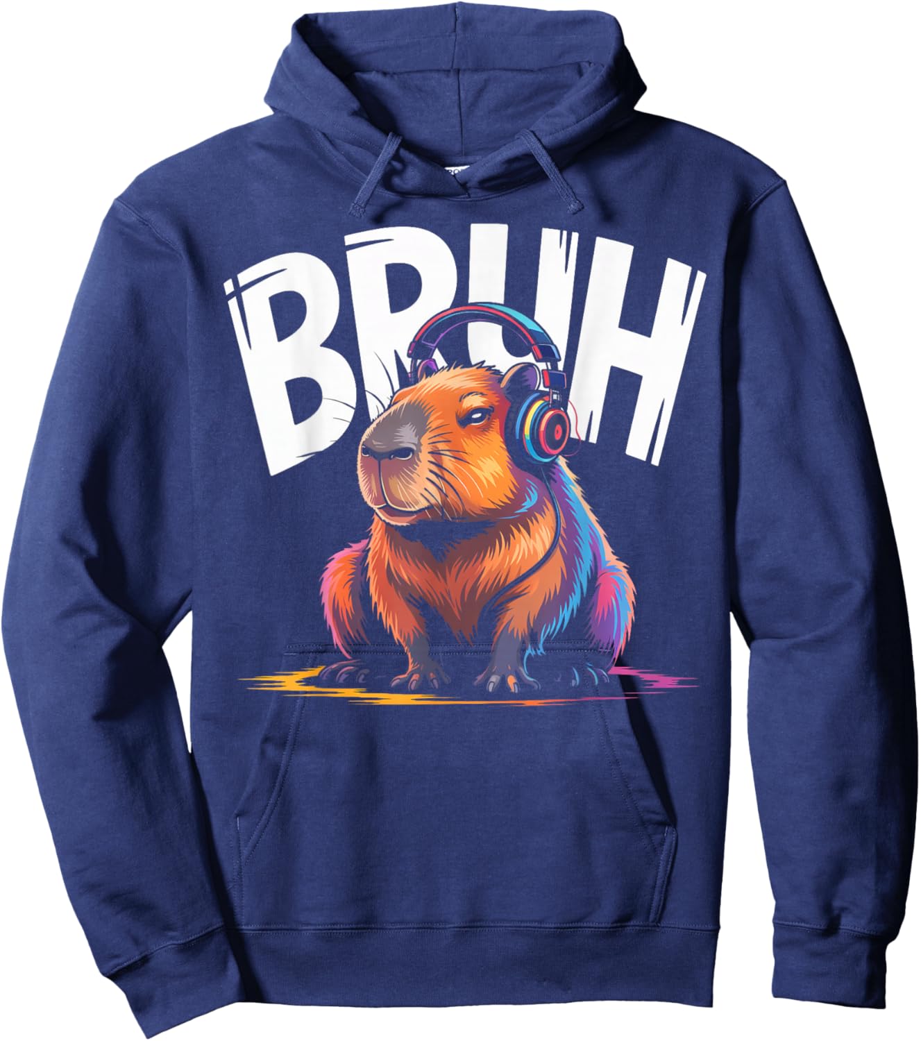 Capybara Bruh Headphone Video Game Hoodie - Hoodie | Navy
